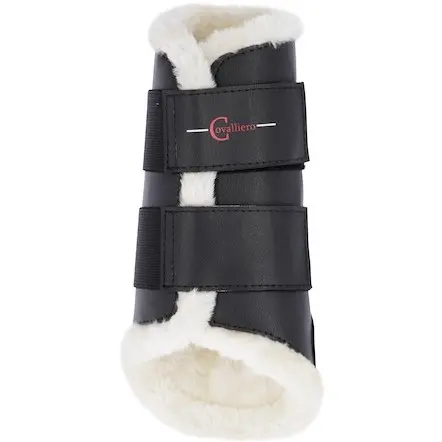 Dressur Gamaschen hinten schwarz Vollblut