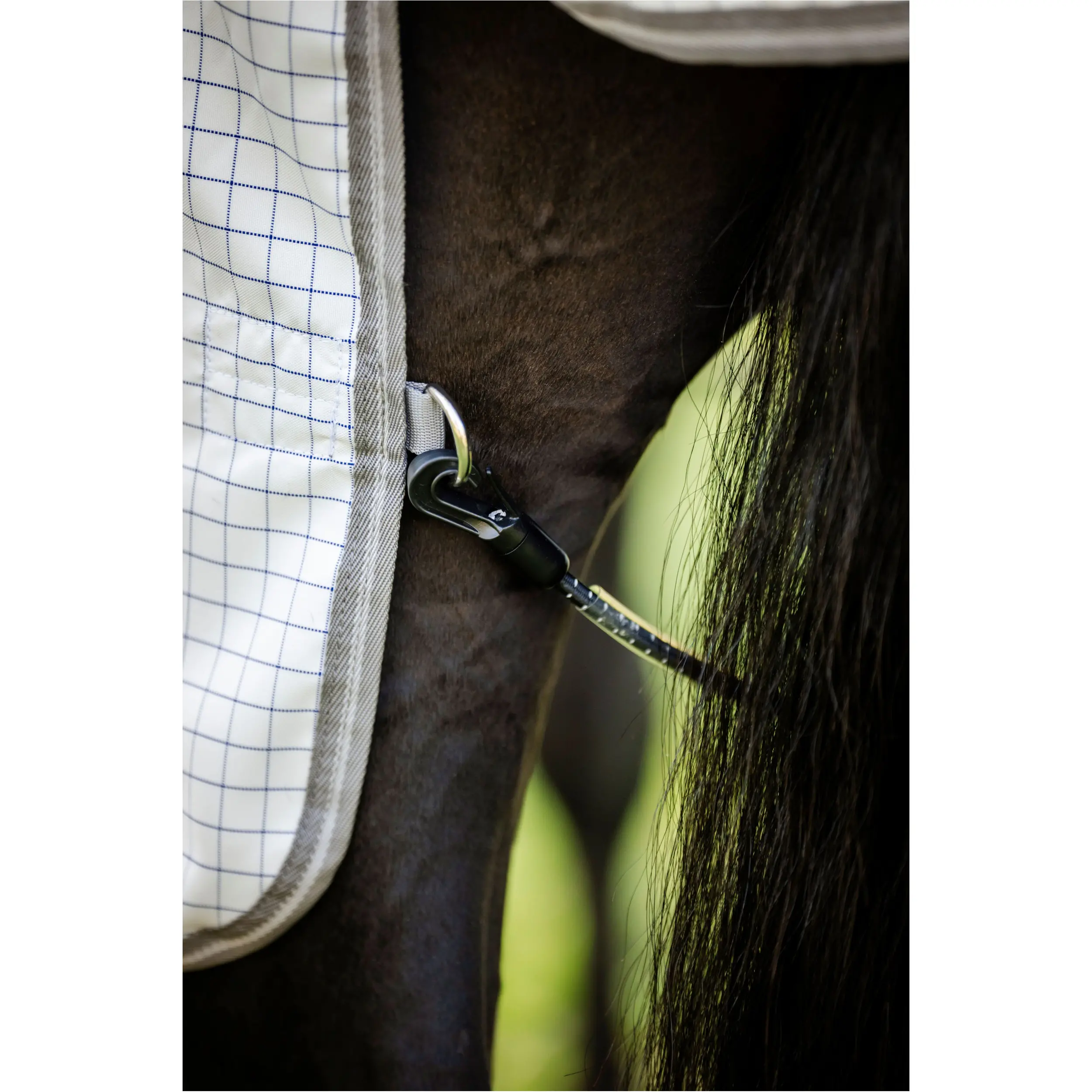 Fliegendecke mit Halsteil (abnehmbar) AMIGO Summer Sheet Plus navy check/titanium grey/silver