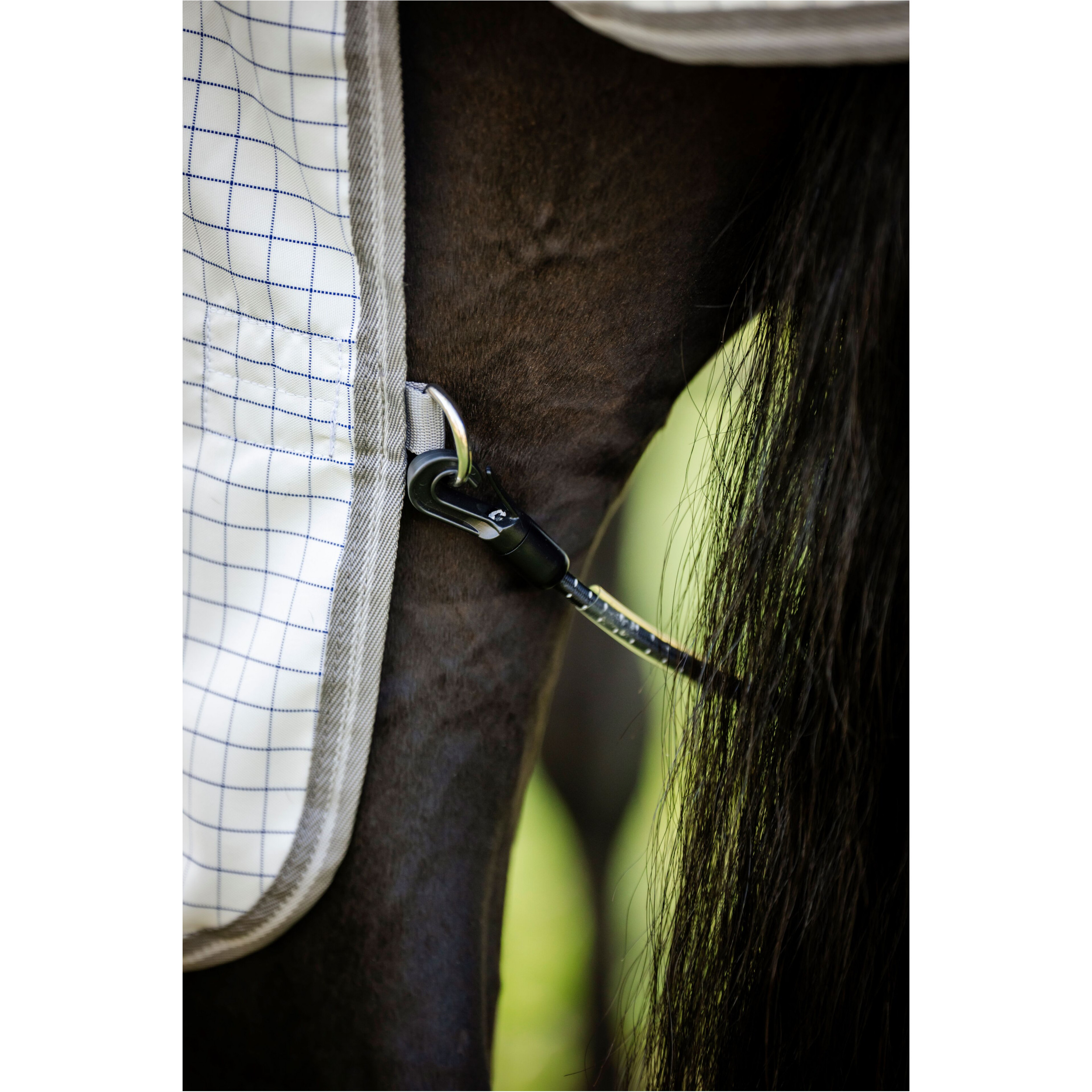 Fliegendecke mit Halsteil (abnehmbar) AMIGO Summer Sheet Plus navy check/titanium grey/silver