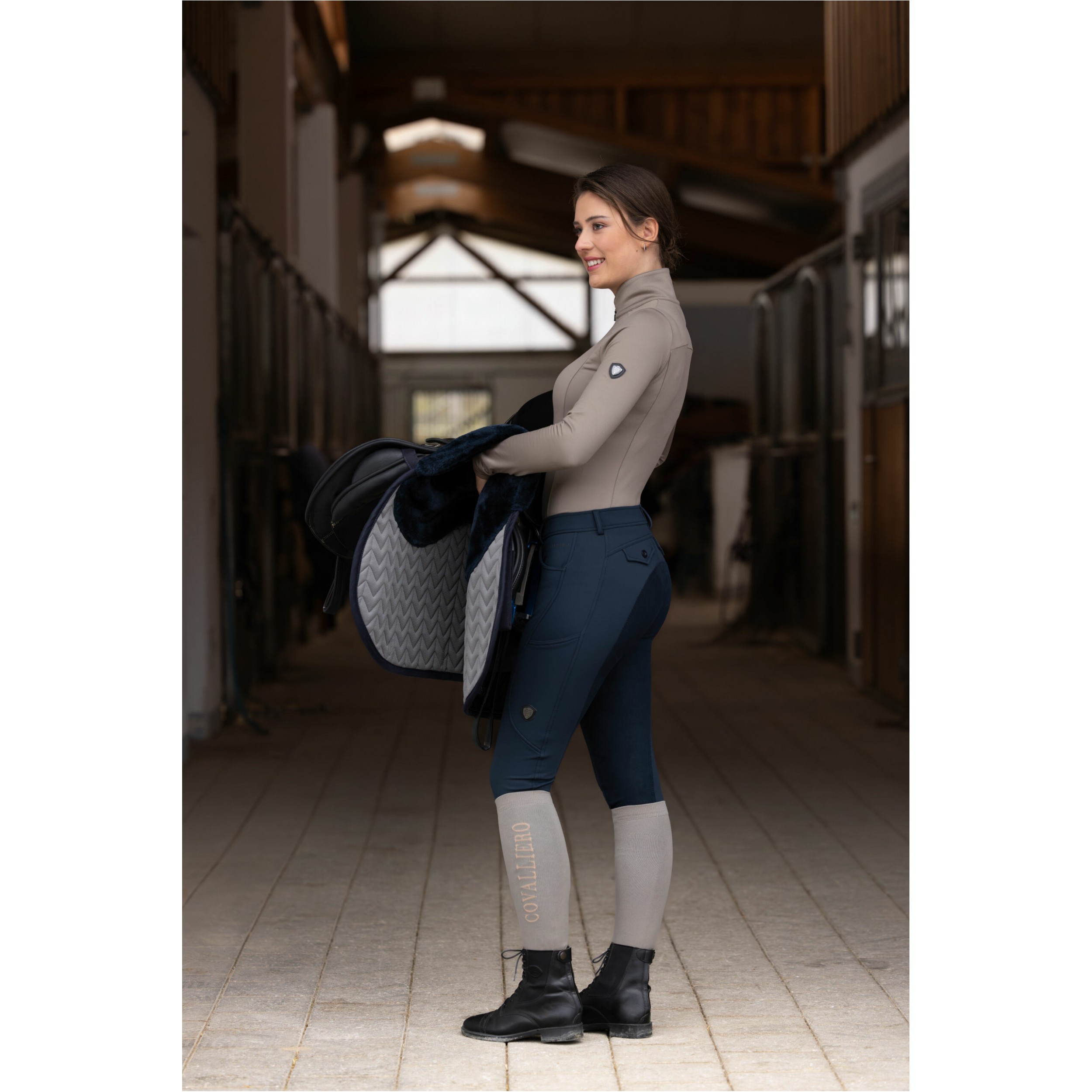 Damen Reithose Vollbesatz H/W24 dark navy