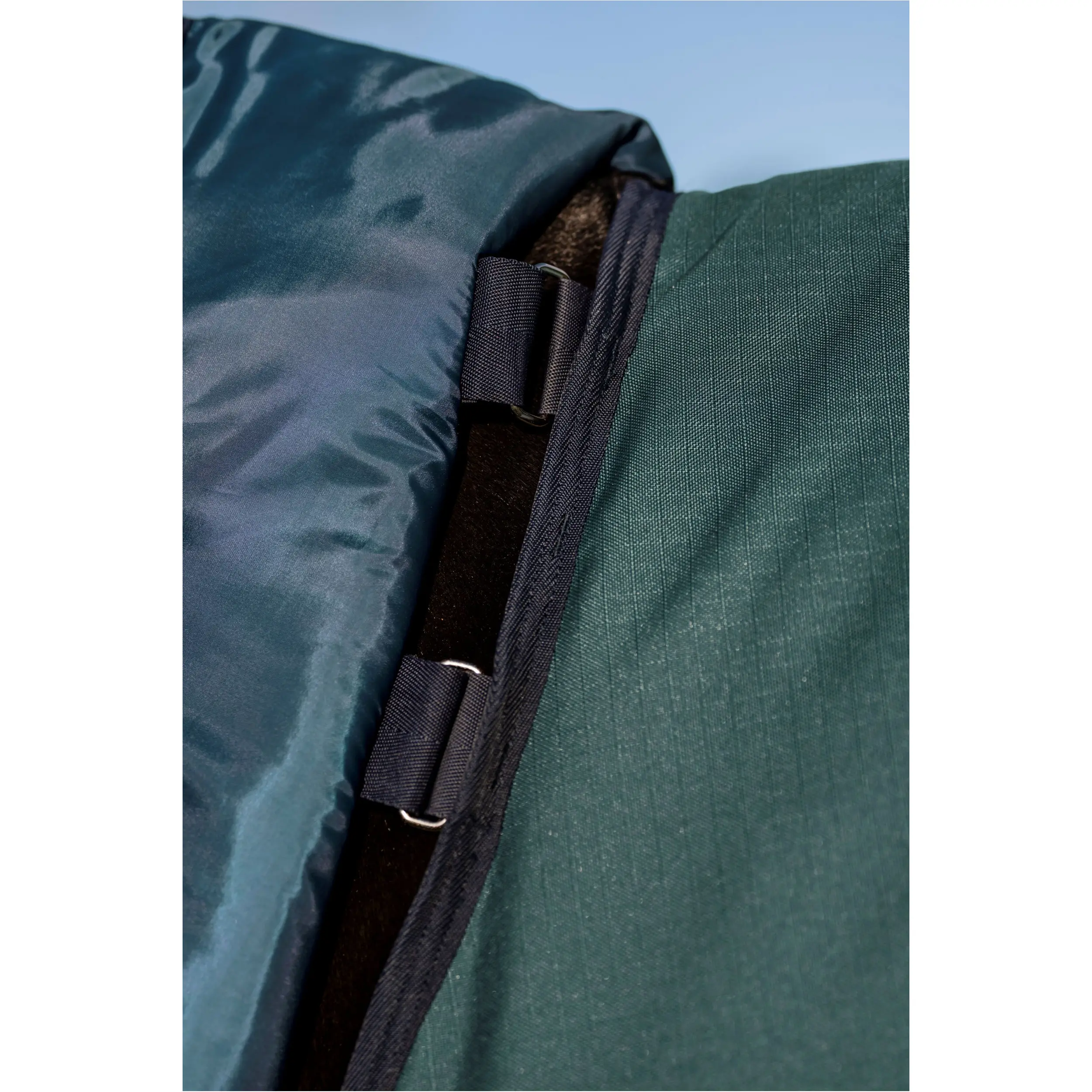 Outdoordecke Halsteil (abnehmbar) 100g Füllung 900D AMIGO Ripstop Plus Turnout dynasty green/navy/silver