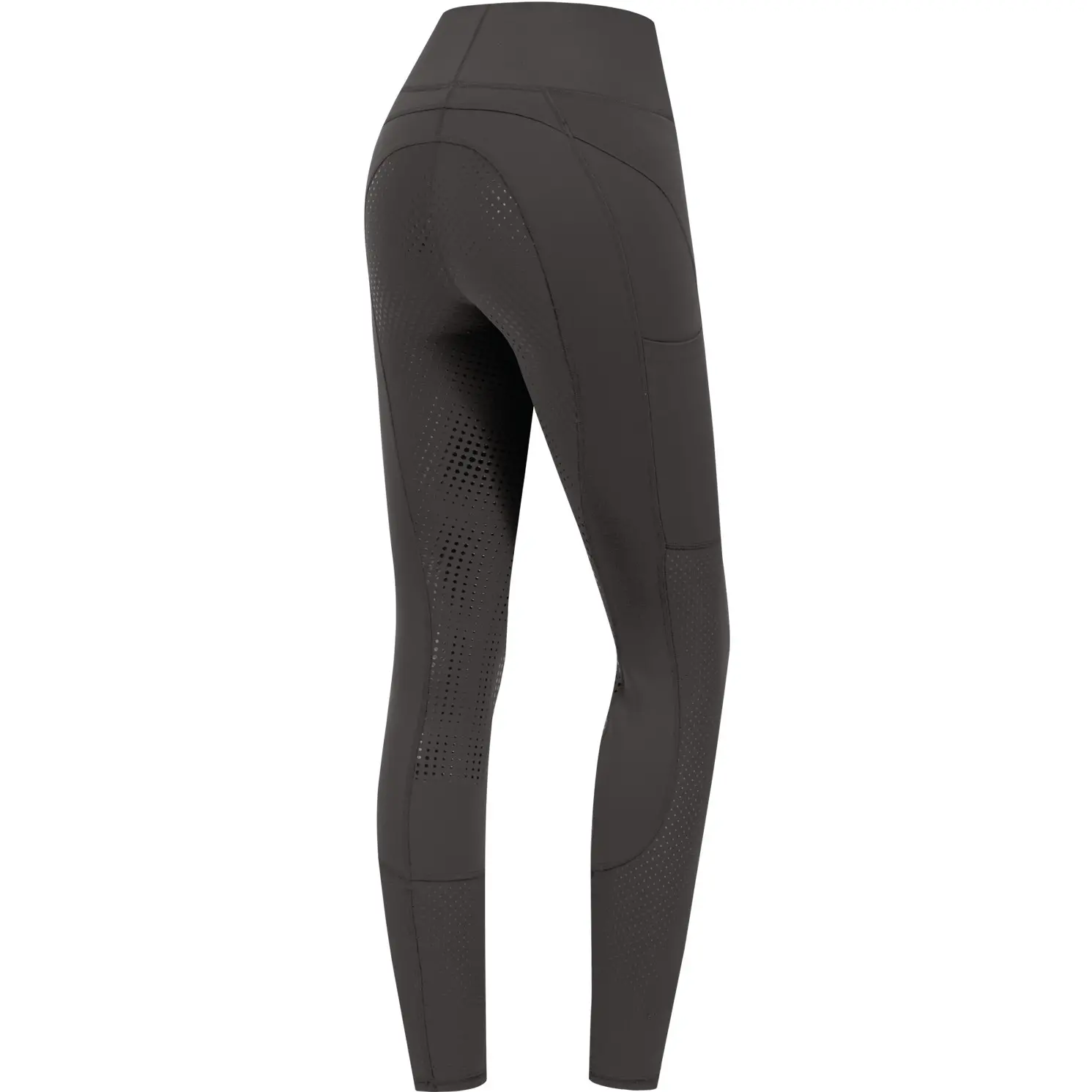 Damen Reitleggings Silikon Vollbesatz HANNA MESH High Waist schlamm