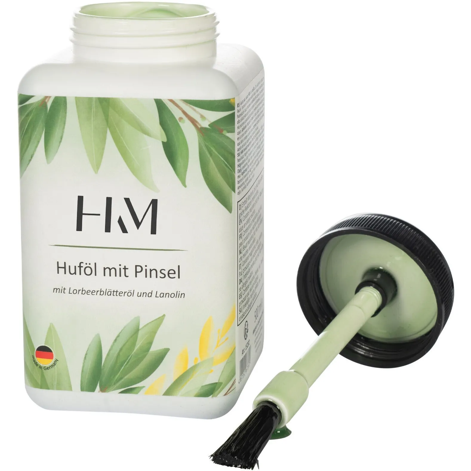 Huföl mit Pinsel mit Lorbeerblätteröl und Lanolin 500ml