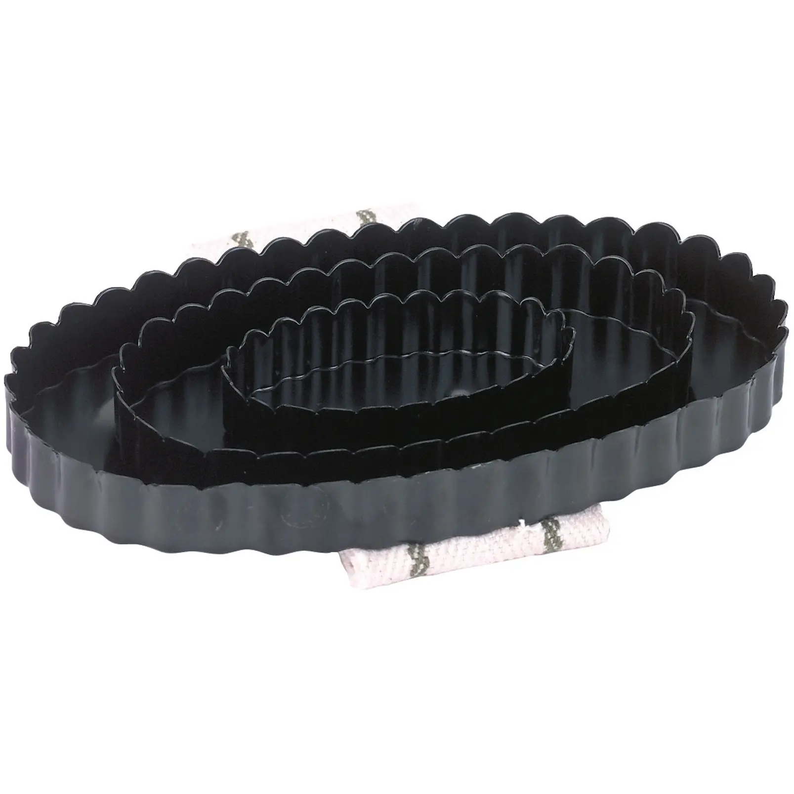 Stahlstriegel oval mit Handschlaufe