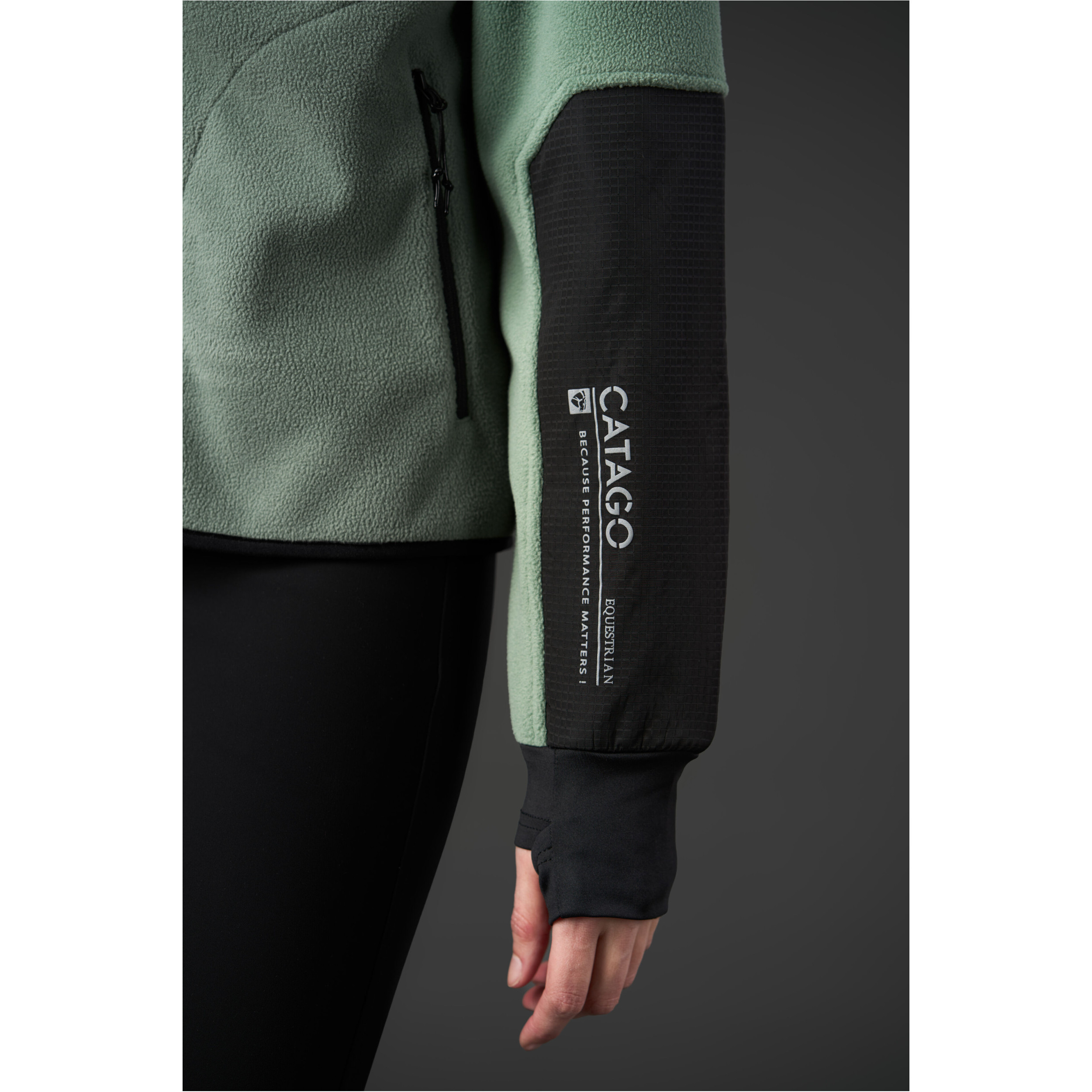 Damen Fleecereitjacke NORMA ZIP laurel wreath