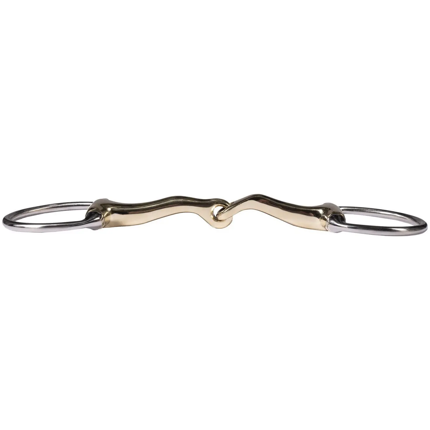 Olivenkopfgebiss einfach gebrochen HIGH CURVE Edelstahl/Argentan 14mm 