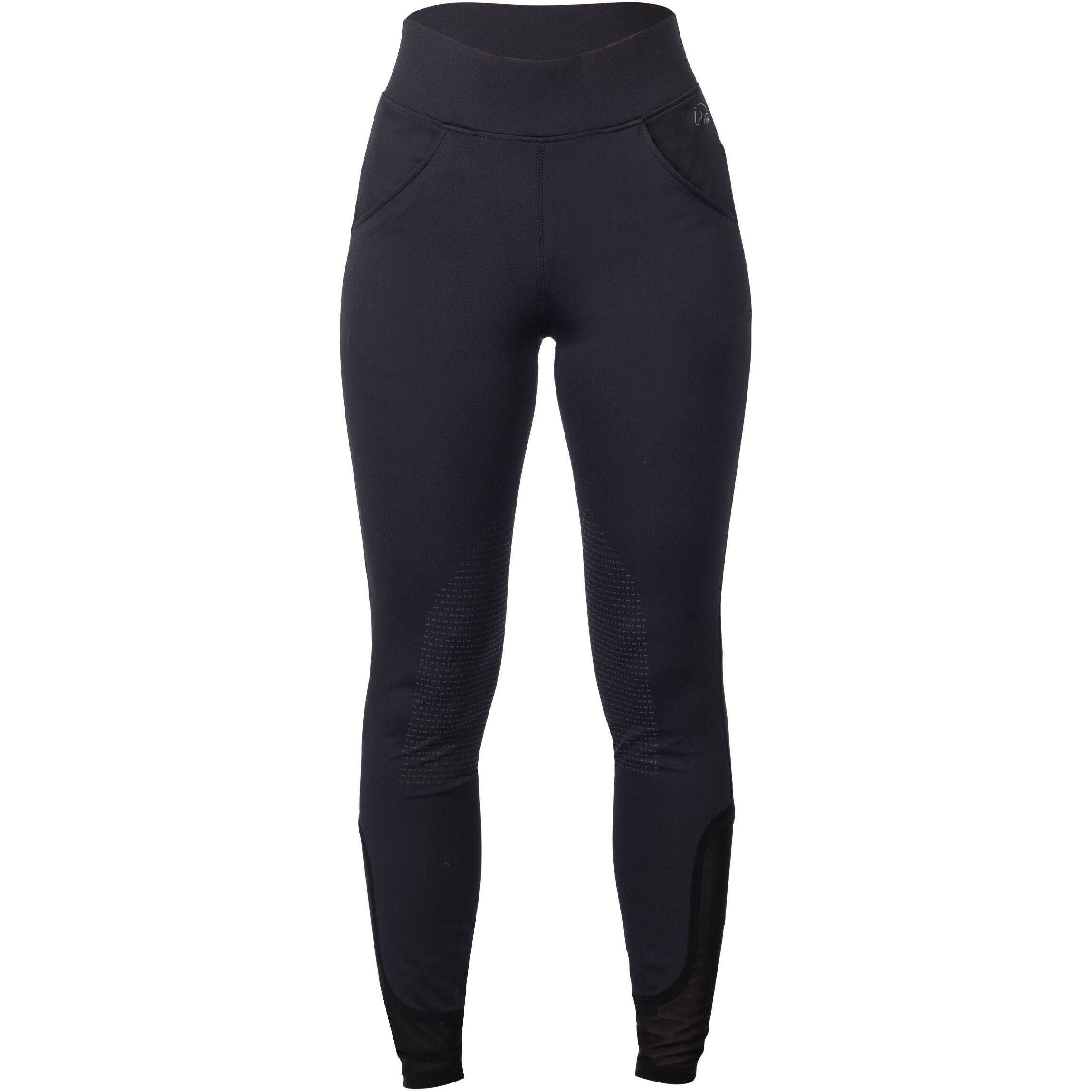 Damen Reitleggings Silikon Kniebesatz TAMMY dunkelblau