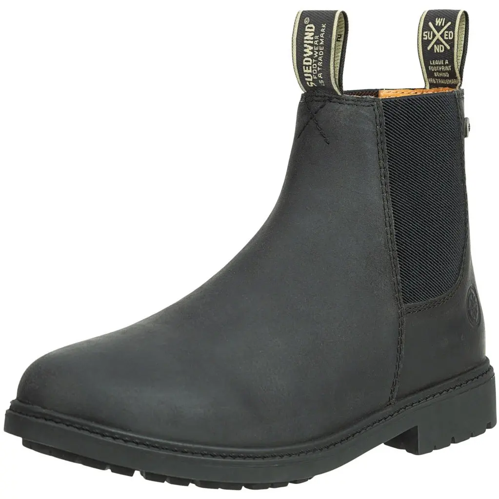 Winter Reitstiefeletten NEW WORK Eco Echtleder schwarz