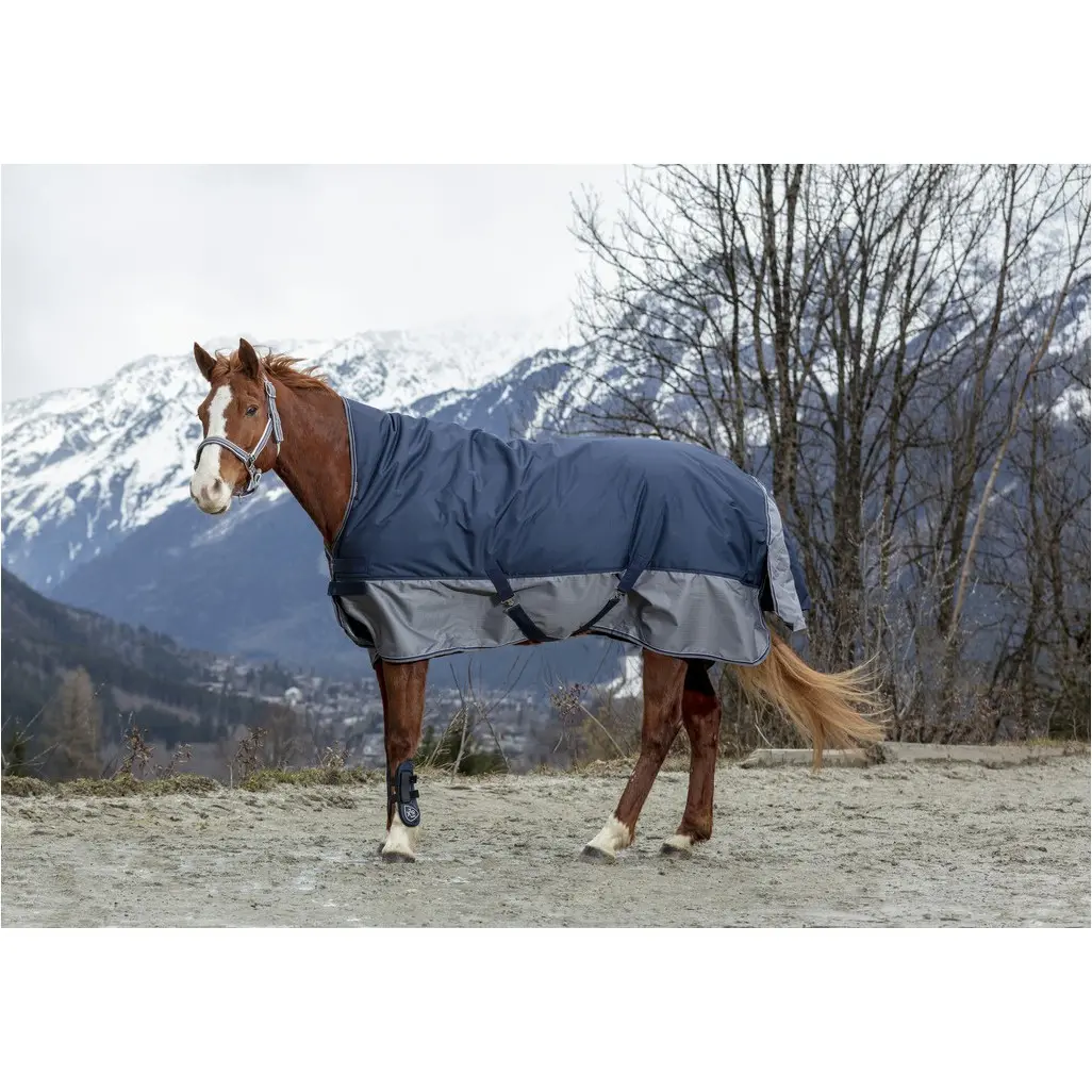 Outdoordecke High Neck 300g Füllung 600D TYREX marineblau/grau