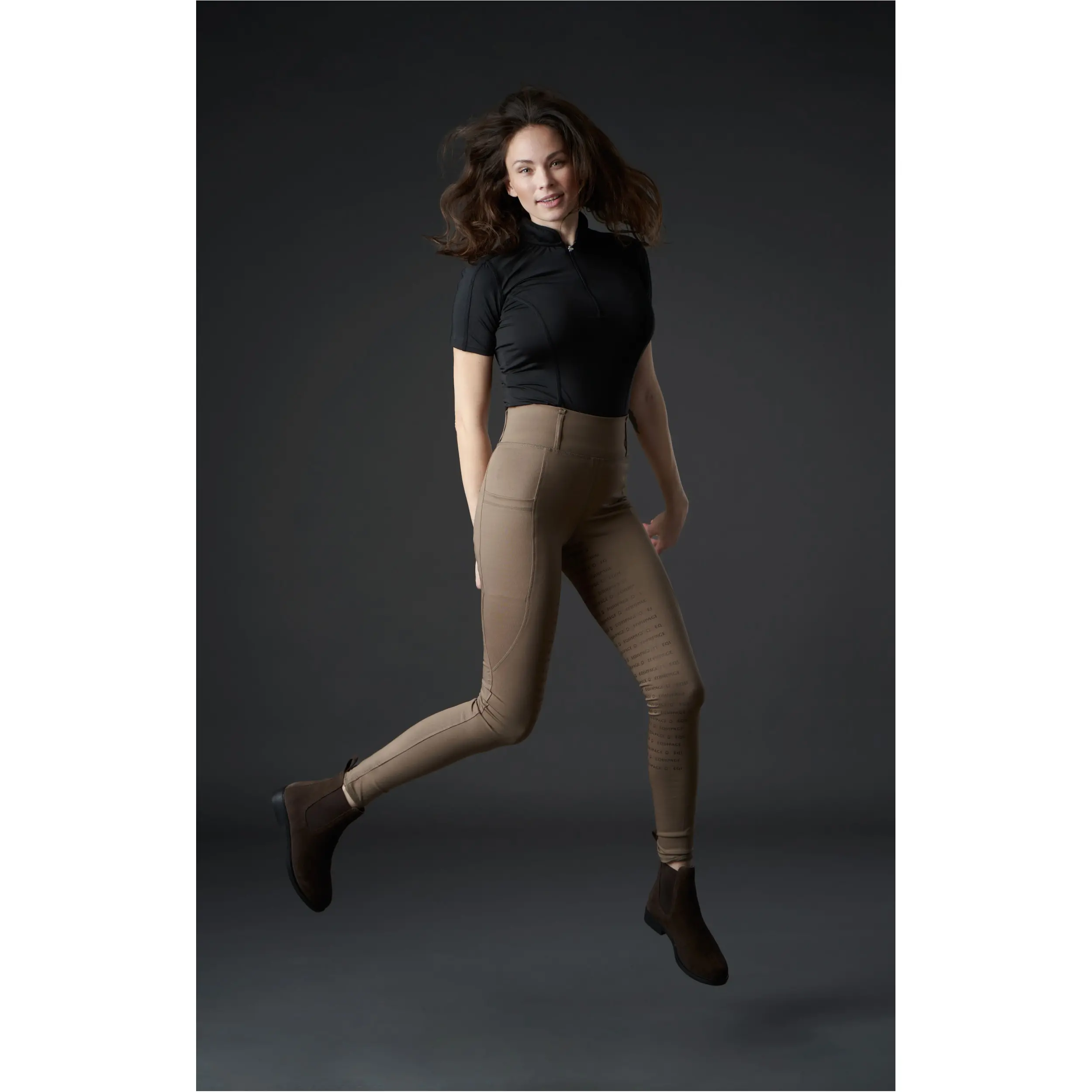 Damen Reitleggings Silikon Vollbesatz KENDRA falcon