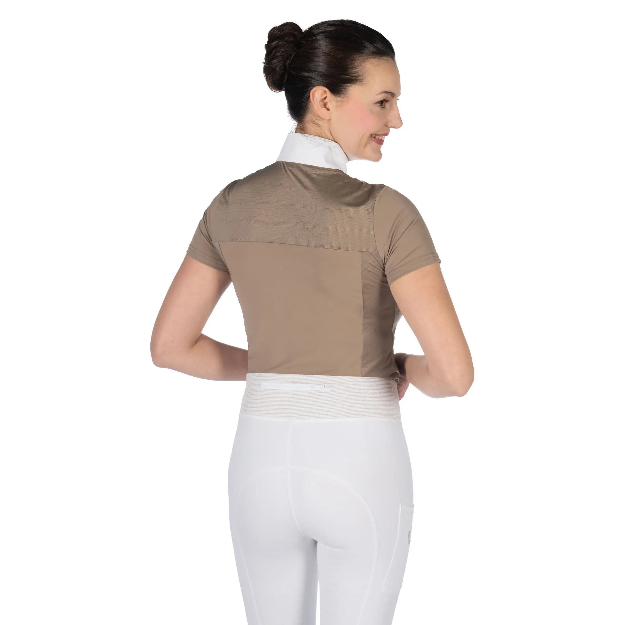 Damen Turniershirt Kurzarm VIRGINIA taupe