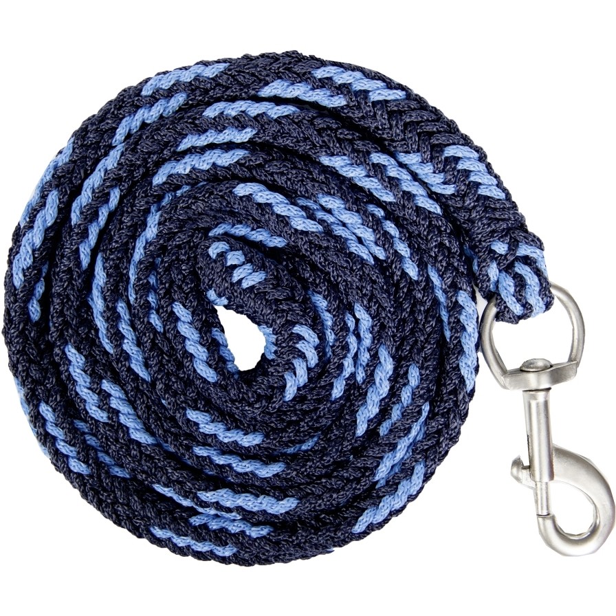 Halfter + Strick-Set mit Karabinerhaken STERNCHEN dunkelblau/babyblau