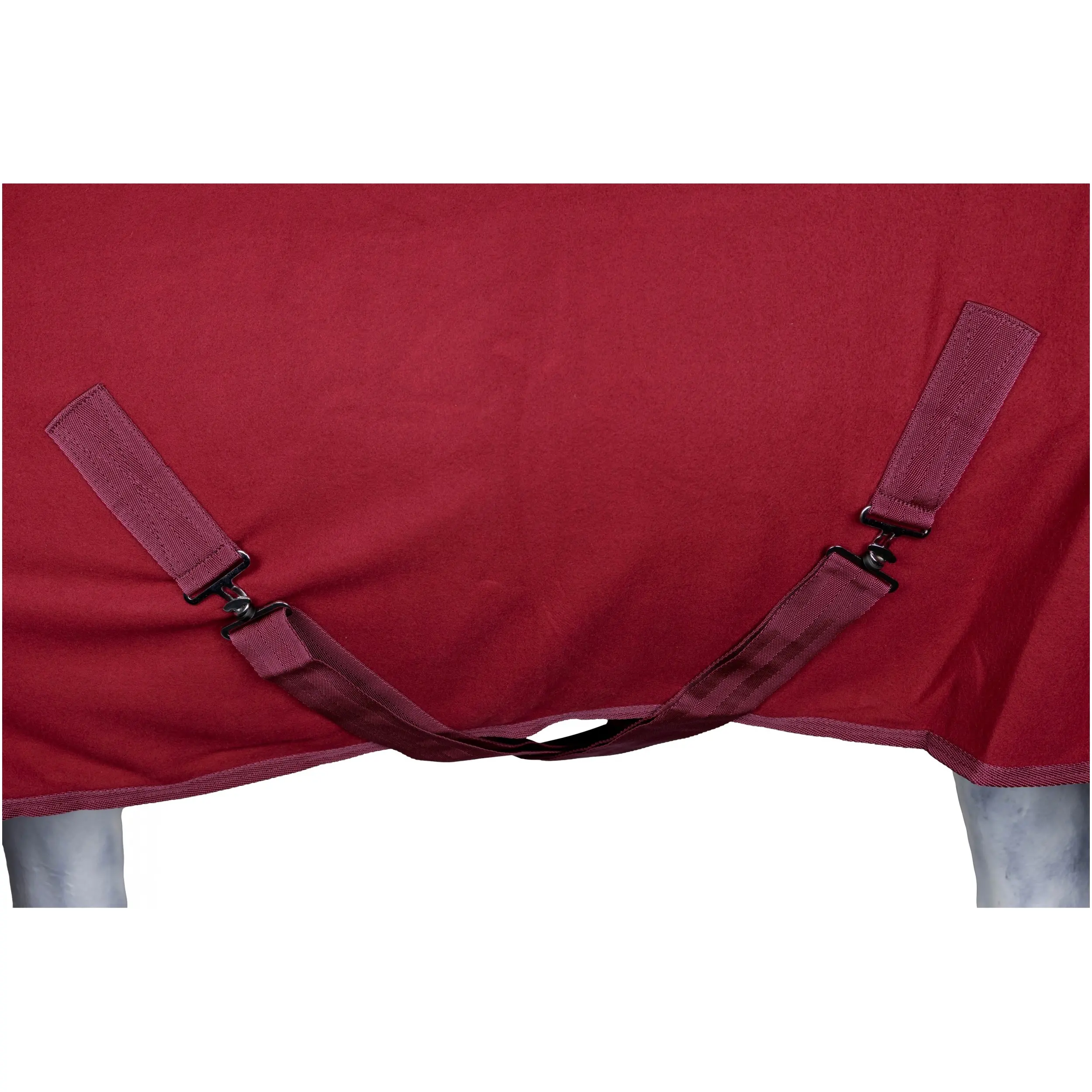 Abschwitzdecke mit Halsteil und Kreuzgurt (abnehmbar) BASICLINE weinrot