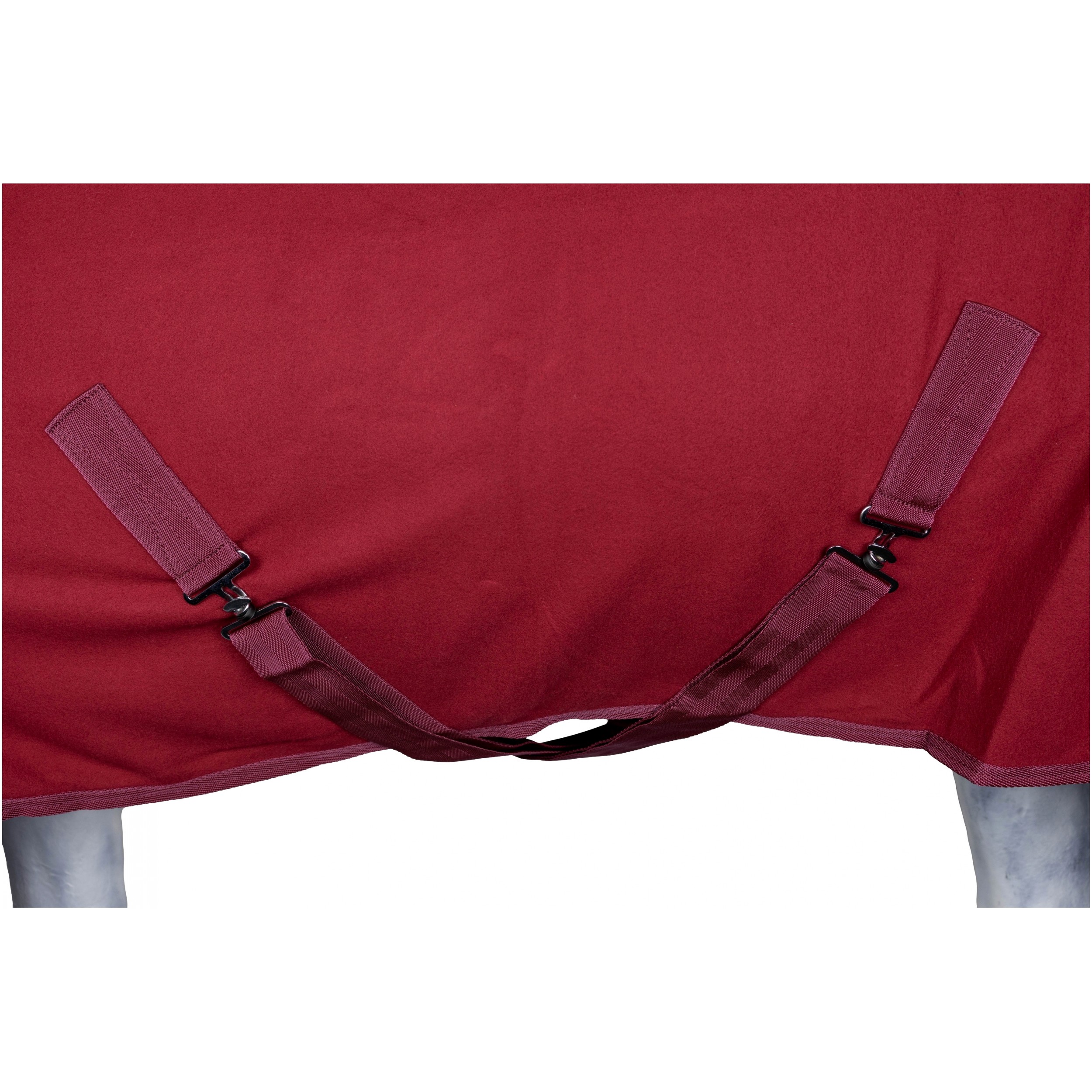 Abschwitzdecke mit Halsteil und Kreuzgurt (abnehmbar) BASICLINE weinrot