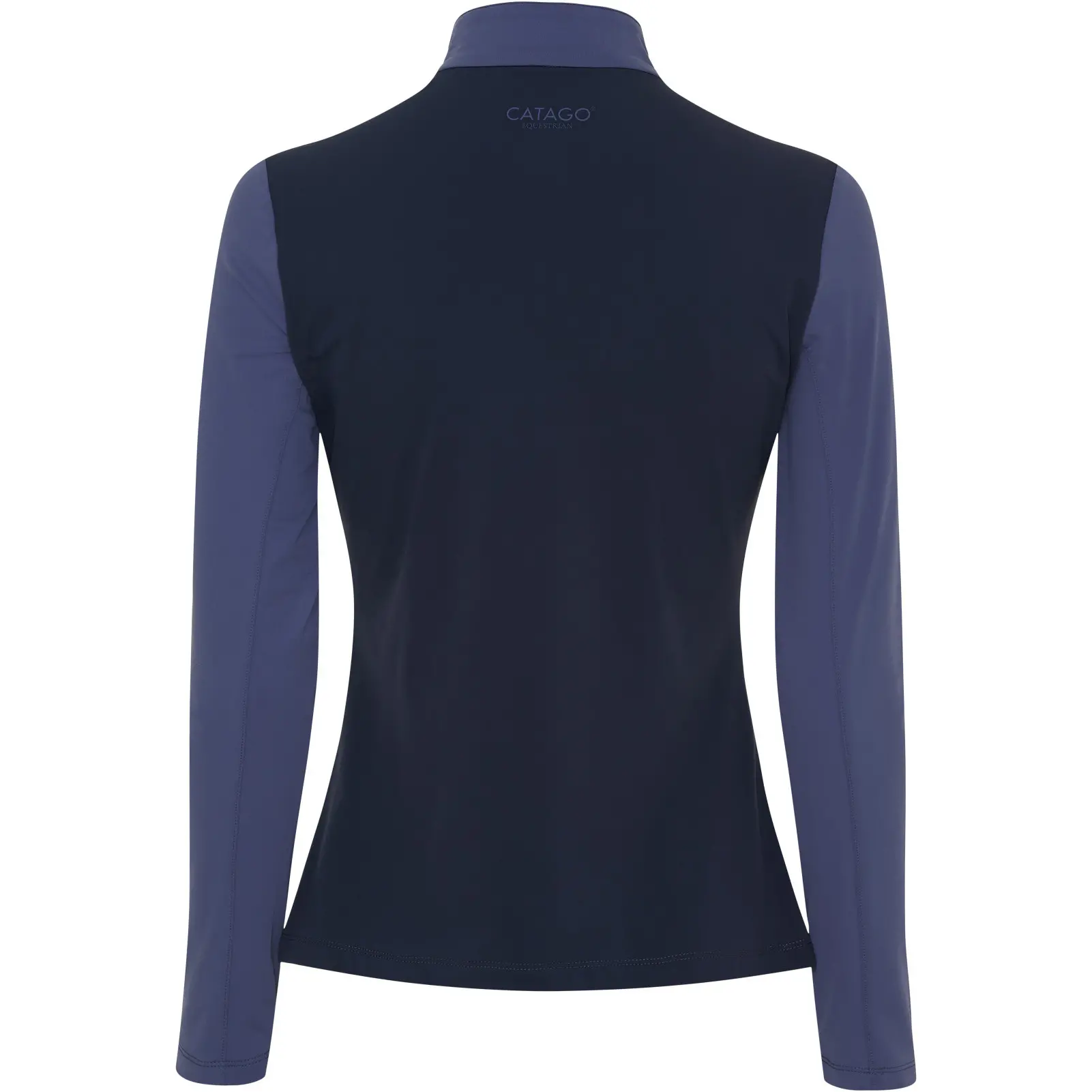 Damen Reitshirt Langarm VIVIAN half-zip crown blue