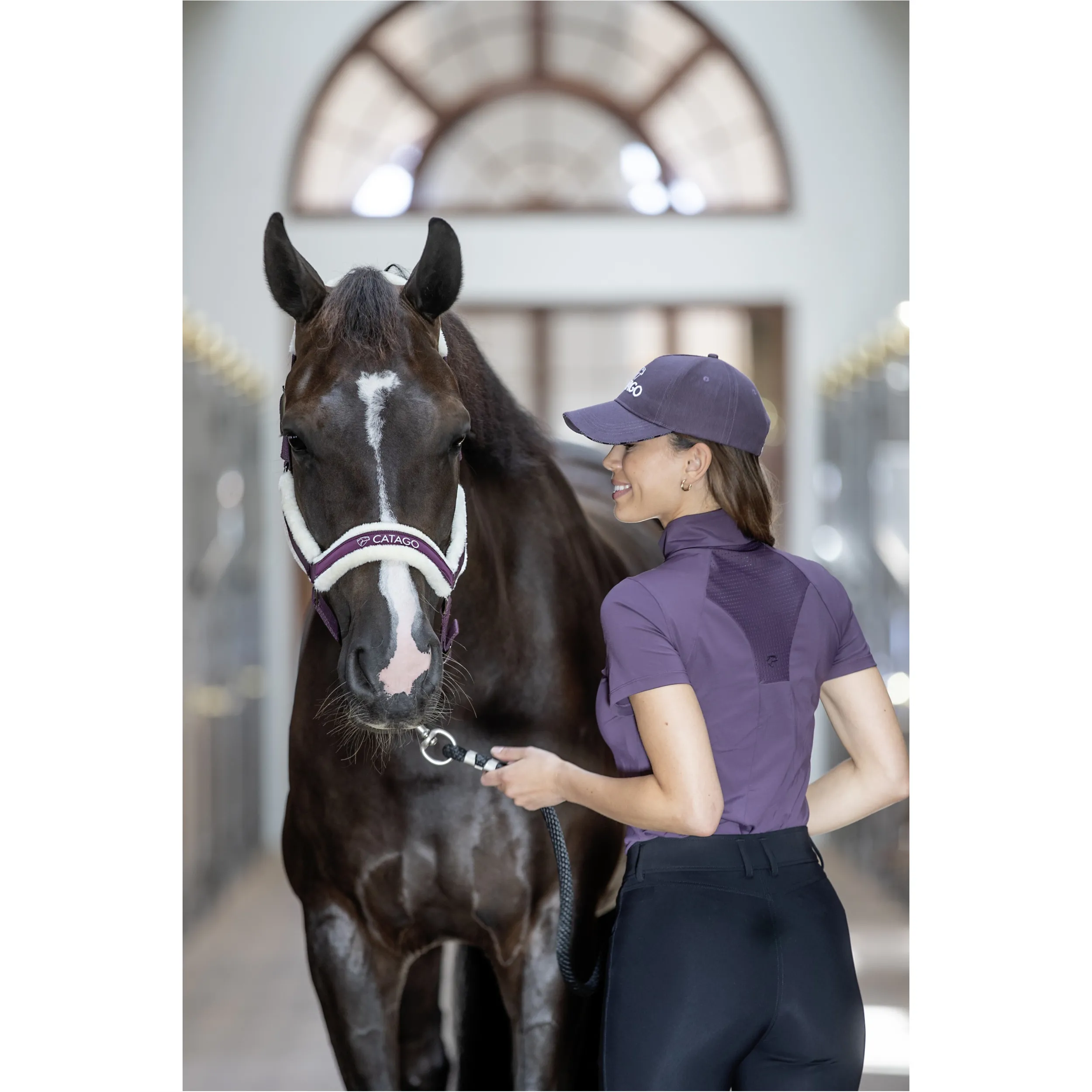 Damen Turniershirt Kurzarm THELMA plum perfect