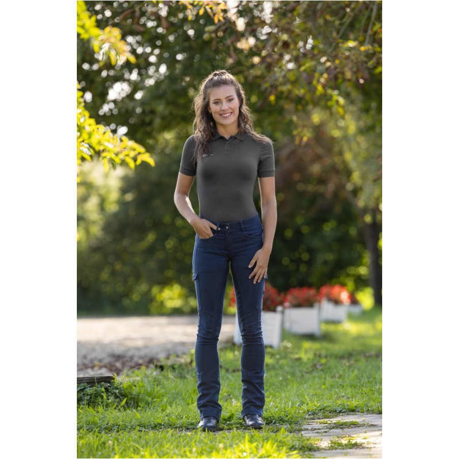 Damen Jodhpur Reithose Vollbesatz BASIC PLUS navy