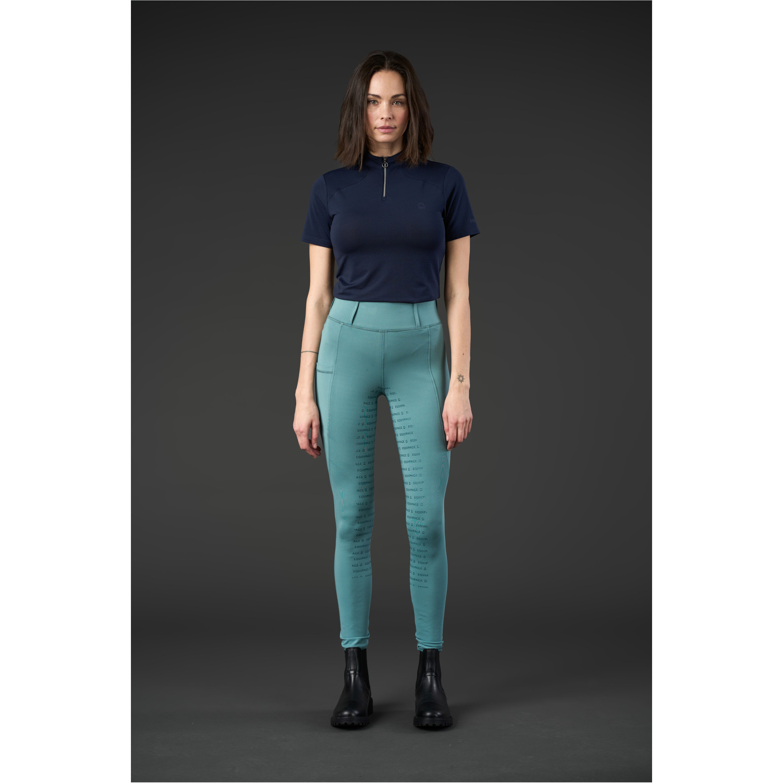 Damen Reitleggings Silikon Vollbesatz KENDRA arctic