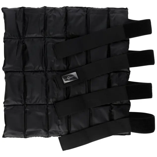 Kühlgamaschen mit Kühlpacks paarweise schwarz