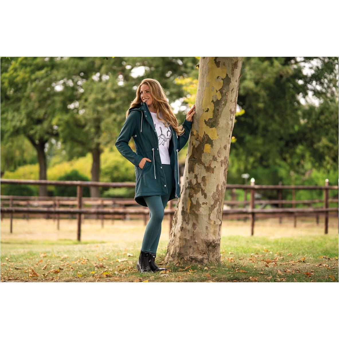 Damen Reitleggings Silikon Vollbesatz TABEA petrol