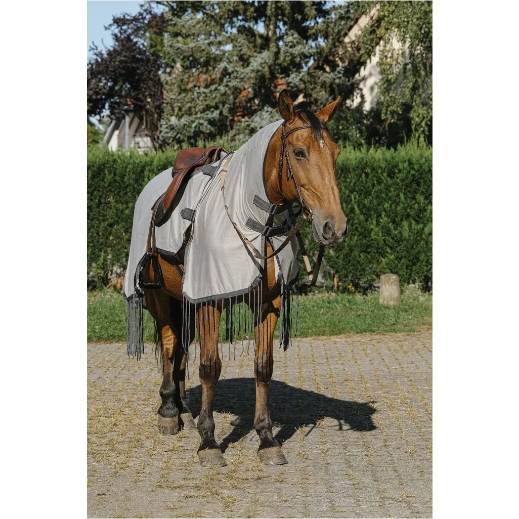 Fliegenschutz-Ausreitdecke 2in1 grau