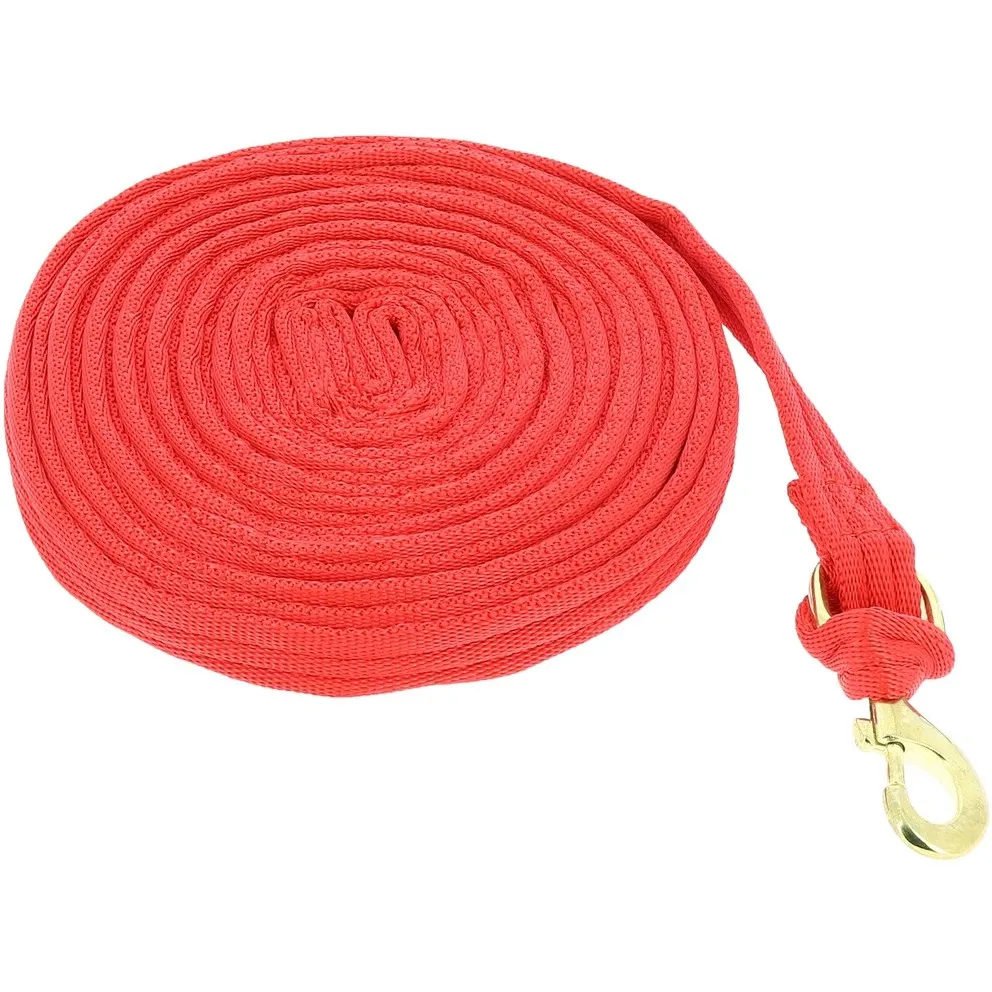 Longierleine weich gepolstert rot