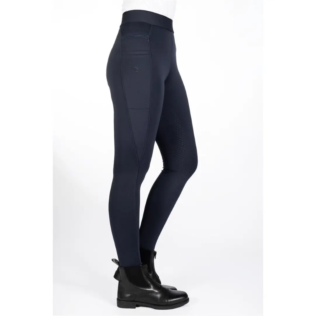 Damen Reitleggings Silikon Vollbesatz ISABELLA dunkelblau