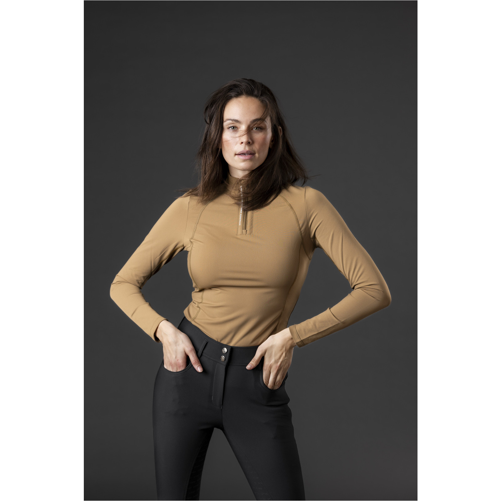 Damen Funktionsshirt Langarm BREE half-zip kangaroo