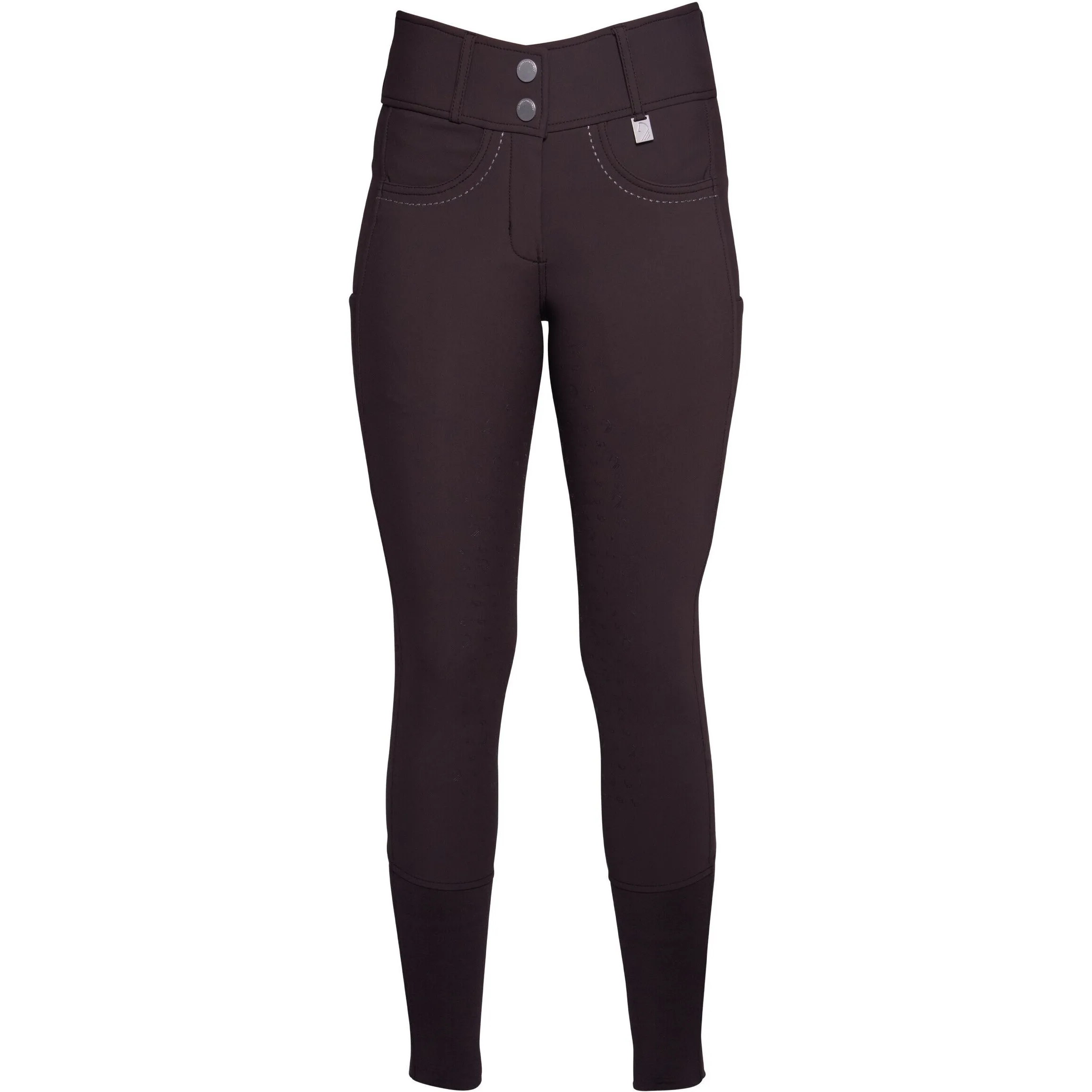 Damen Reithose Silikon Vollbesatz AREZZO dunkelbraun