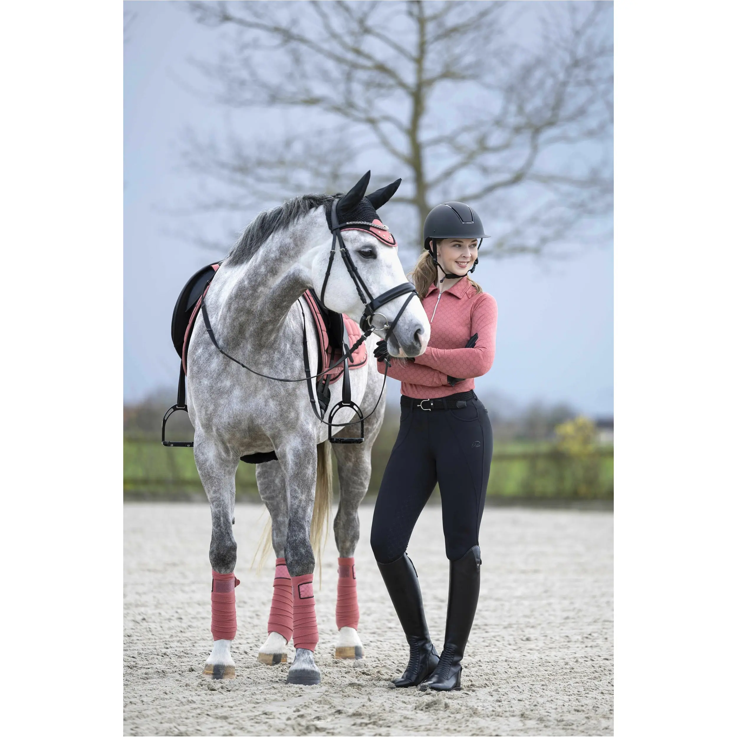 Fleecebandagen (4er Set) ROSEWOOD rostrot