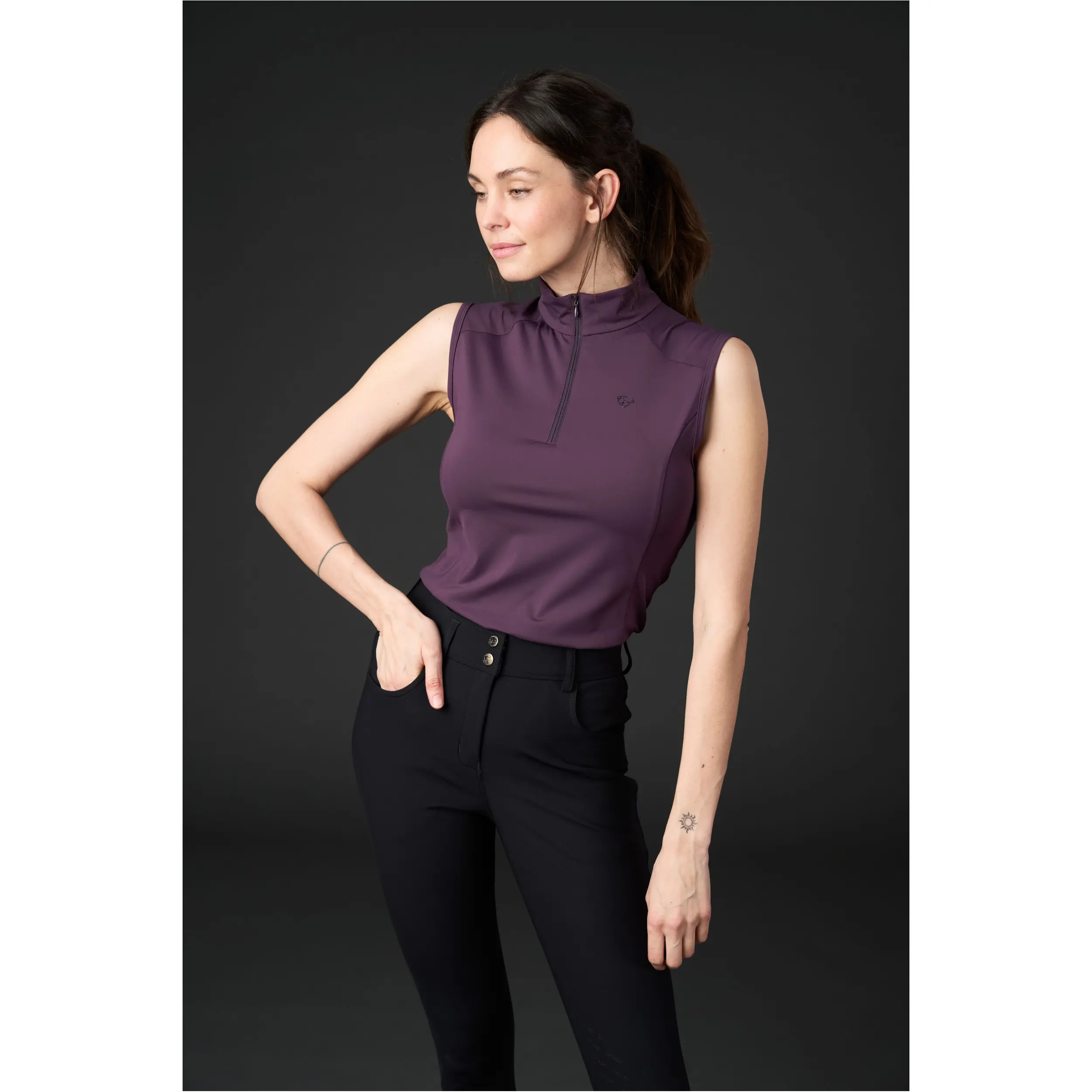 Damen Turniershirt Ärmellos TEODORA plum perfect