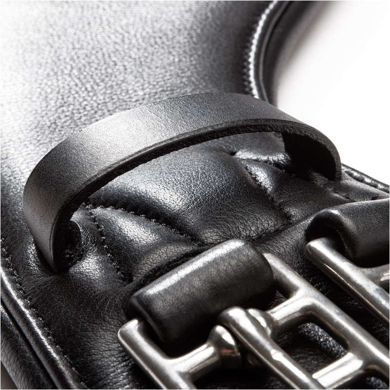 Lederkurzgurt ohne Elast MOON Softleder schwarz