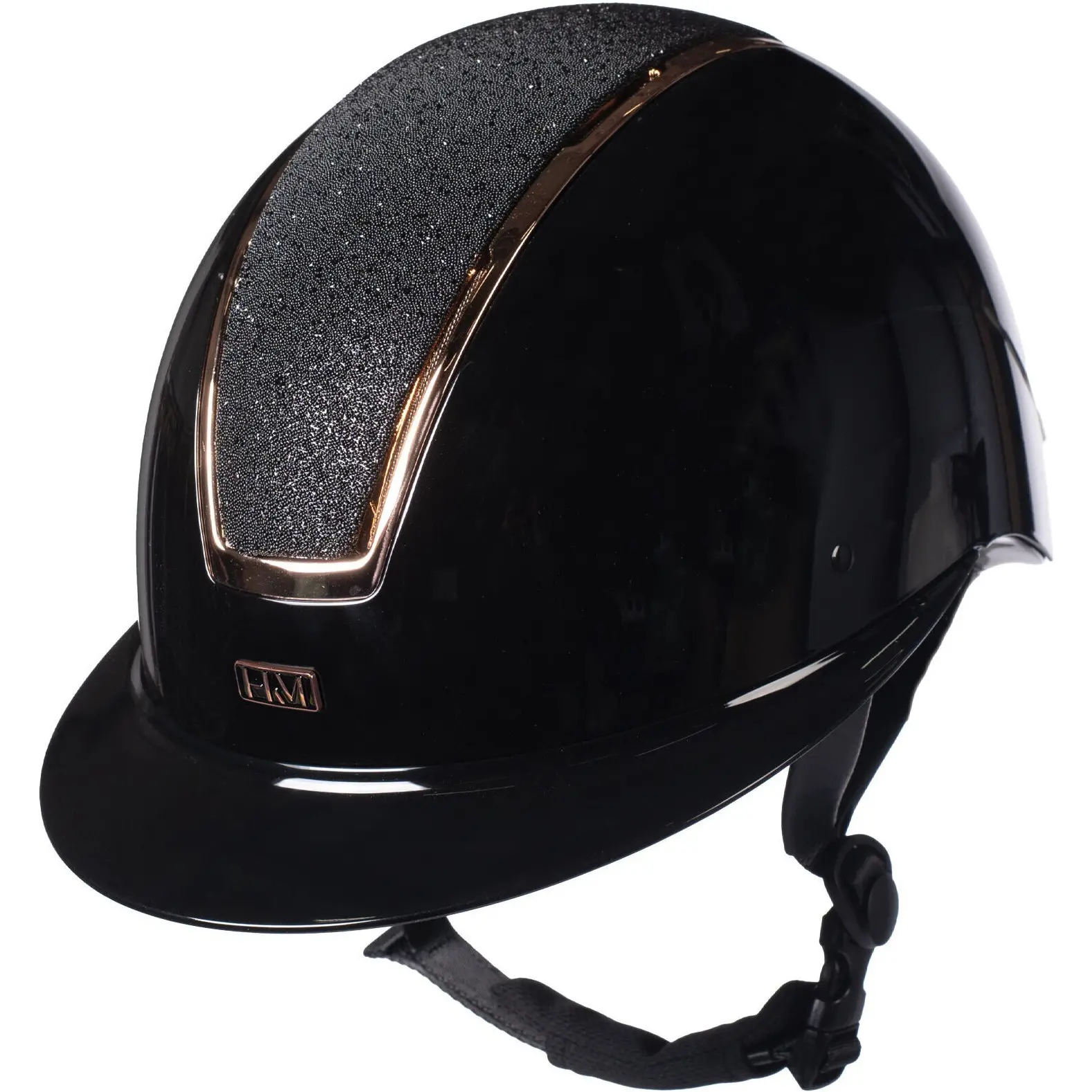 Damen Reithelm LADY SHIELD BRILLANT schwarz/rosegold