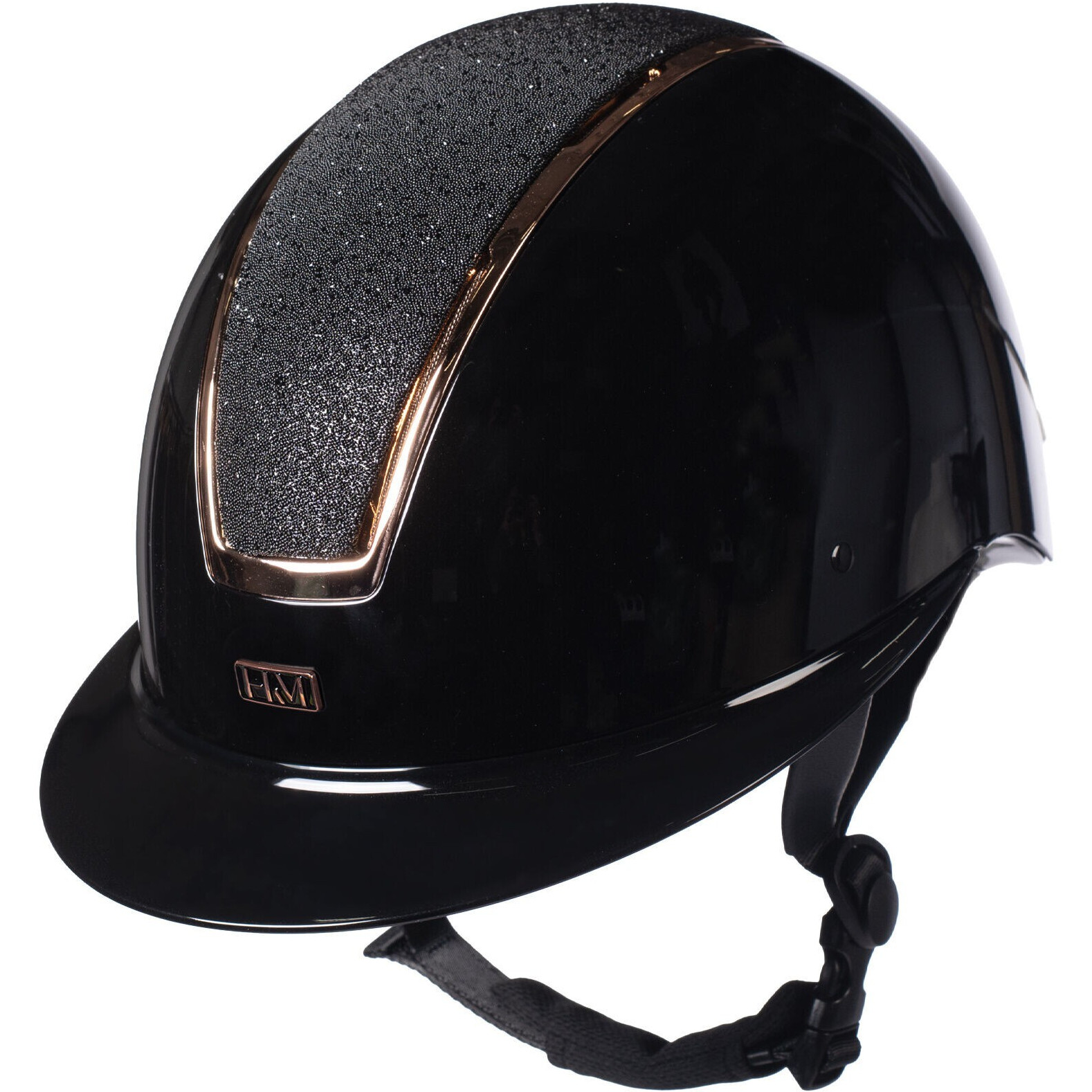 Damen Reithelm LADY SHIELD BRILLANT schwarz/rosegold