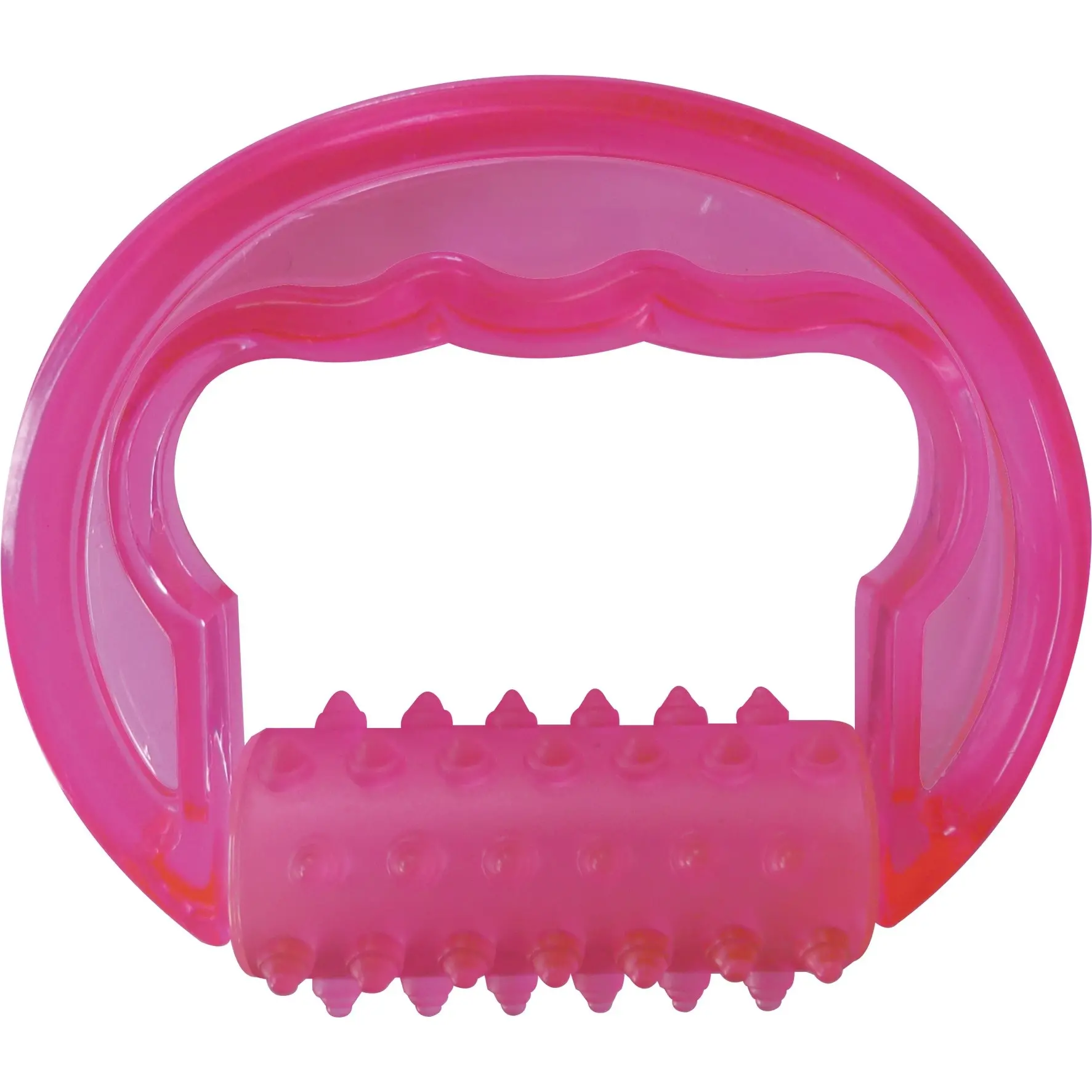 Massagestriegel mit PVC Griff rosa
