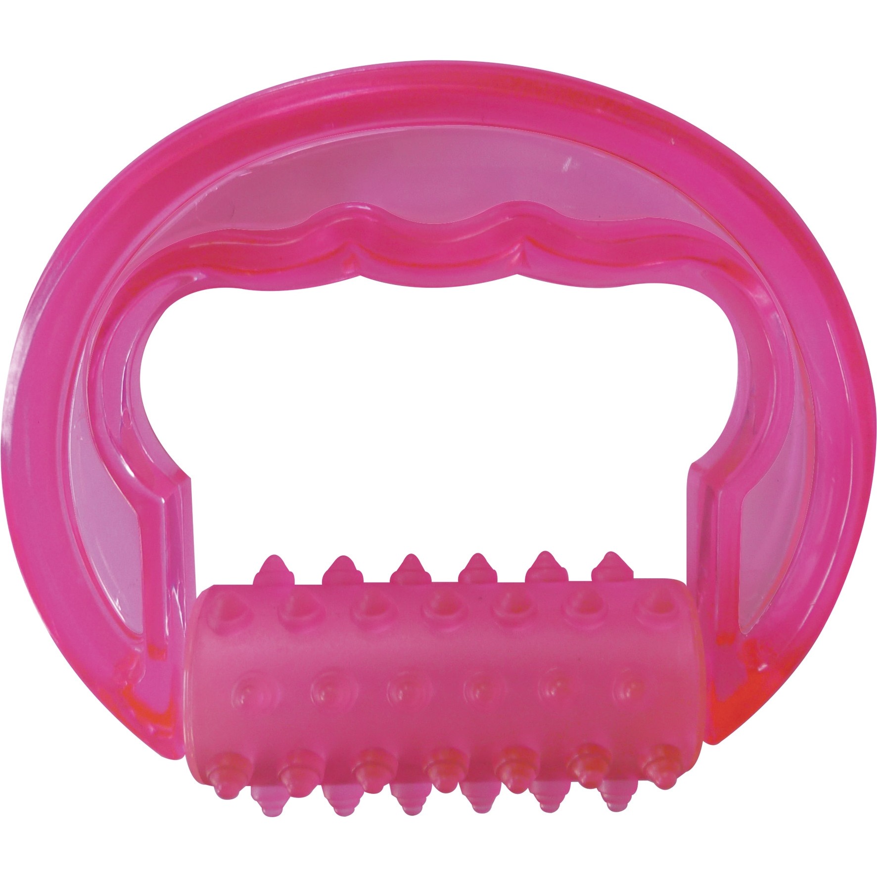 Massagestriegel mit PVC Griff rosa