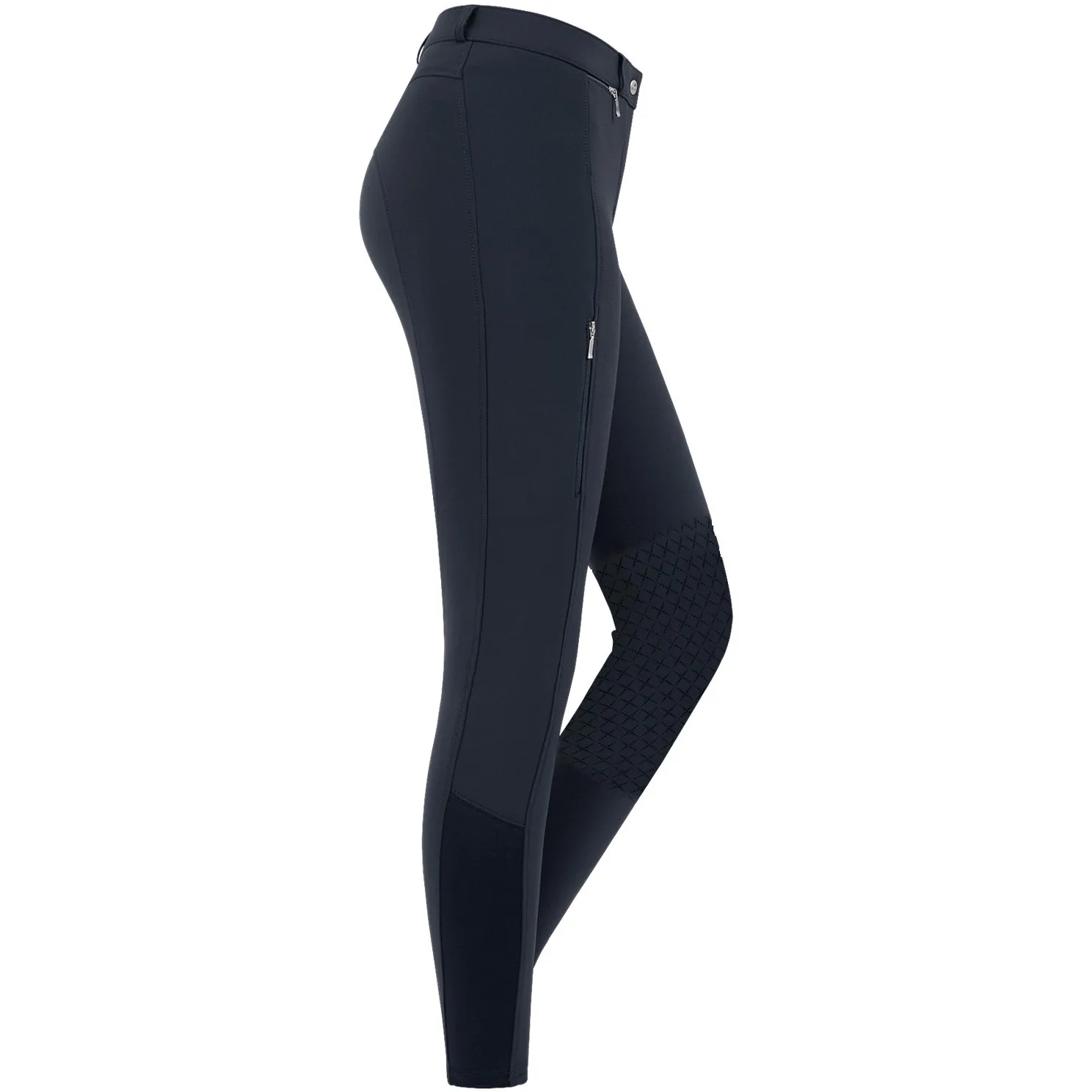 Damen Reithose Silikon Kniebesatz MICRO nachtblau