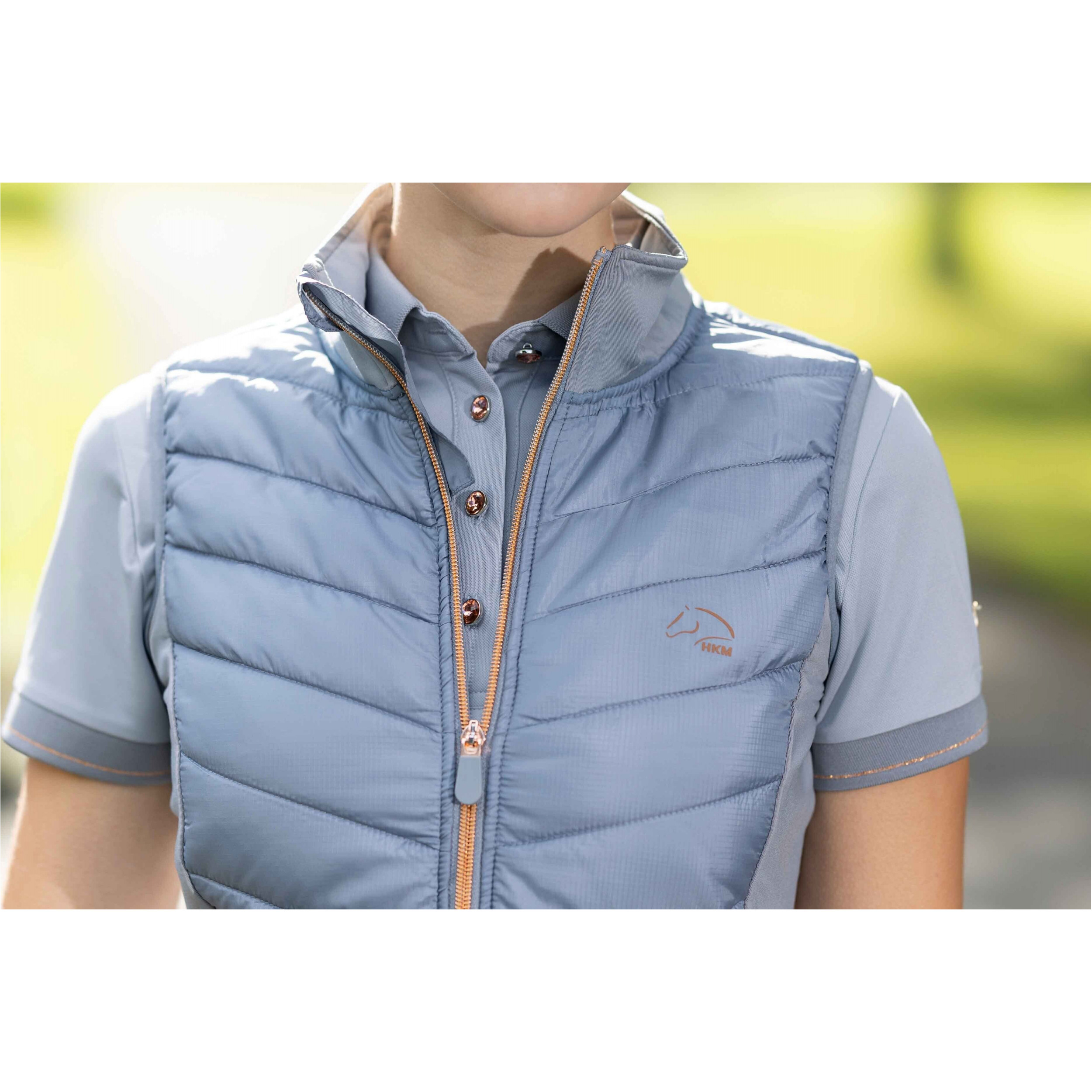 Damen Jersey-/Nylonweste BASEL STYLE grau/rosegold