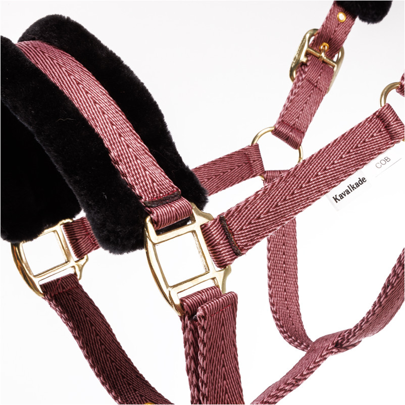 Halfter GRETCHEN bordeaux/rose