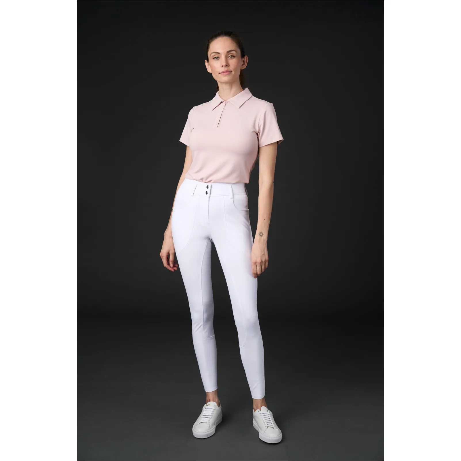 Damen Reithose Silikon Vollbesatz RIHANNA weiß