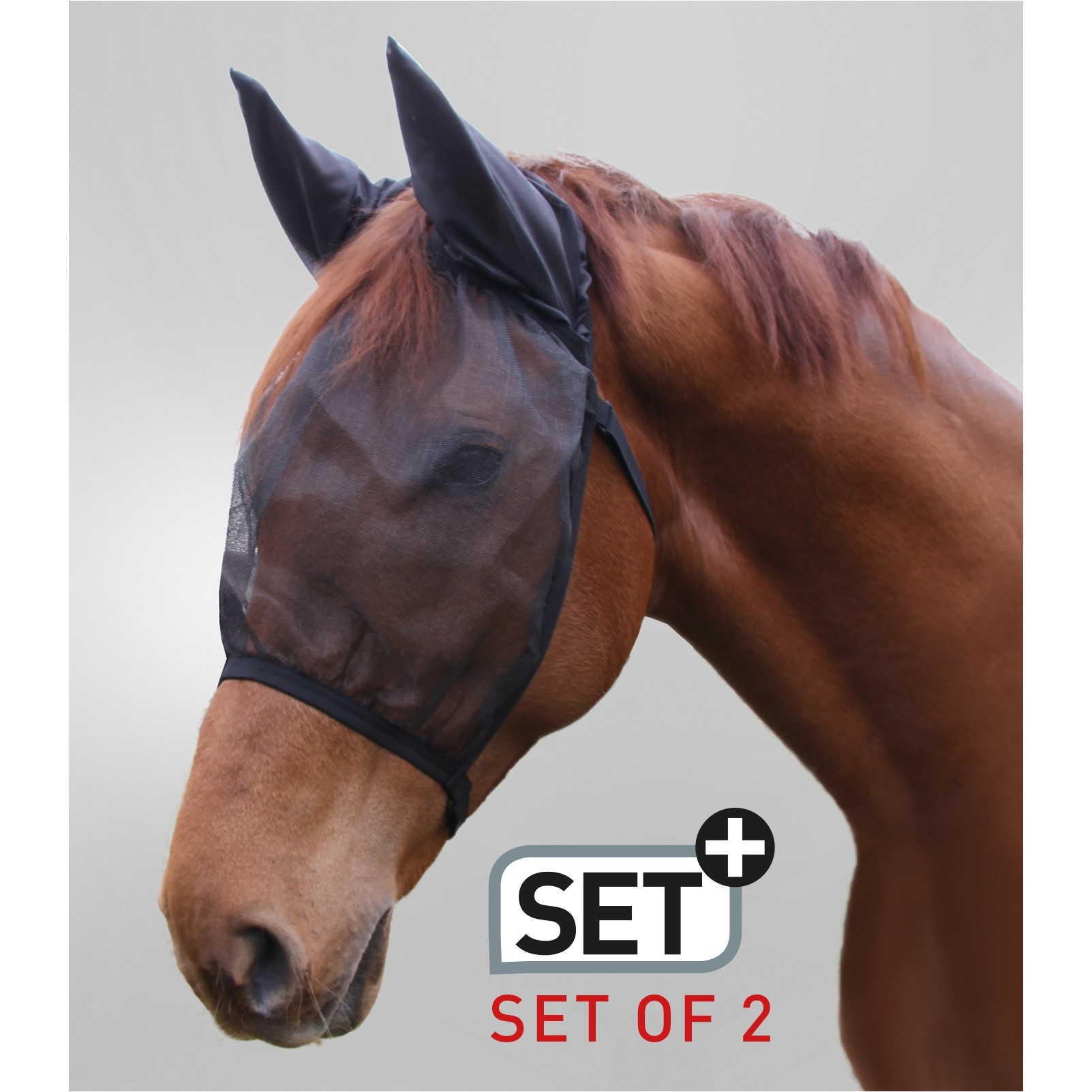 Fliegenmaske (2er Set) BASIC schwarz