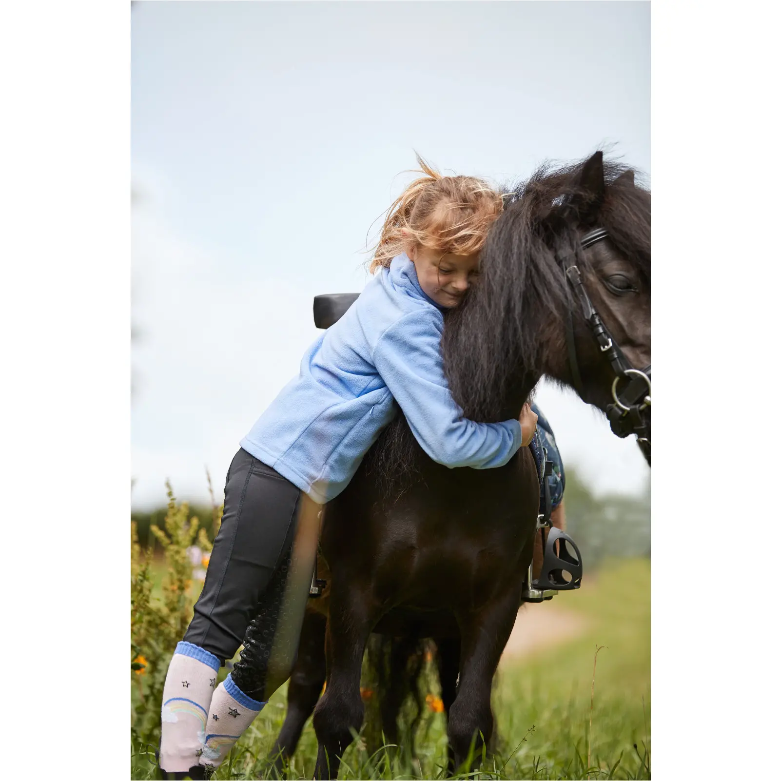 Kinder Reitleggings Silikon Vollbesatz MOLLY schwarz