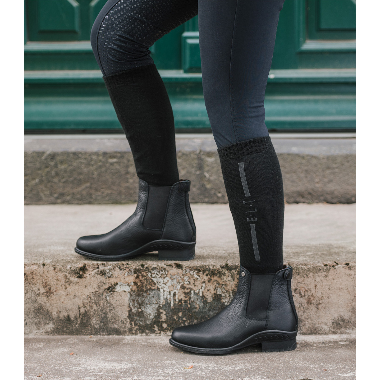 Damen Jodhpurstiefeletten DUBLIN Echtleder schwarz