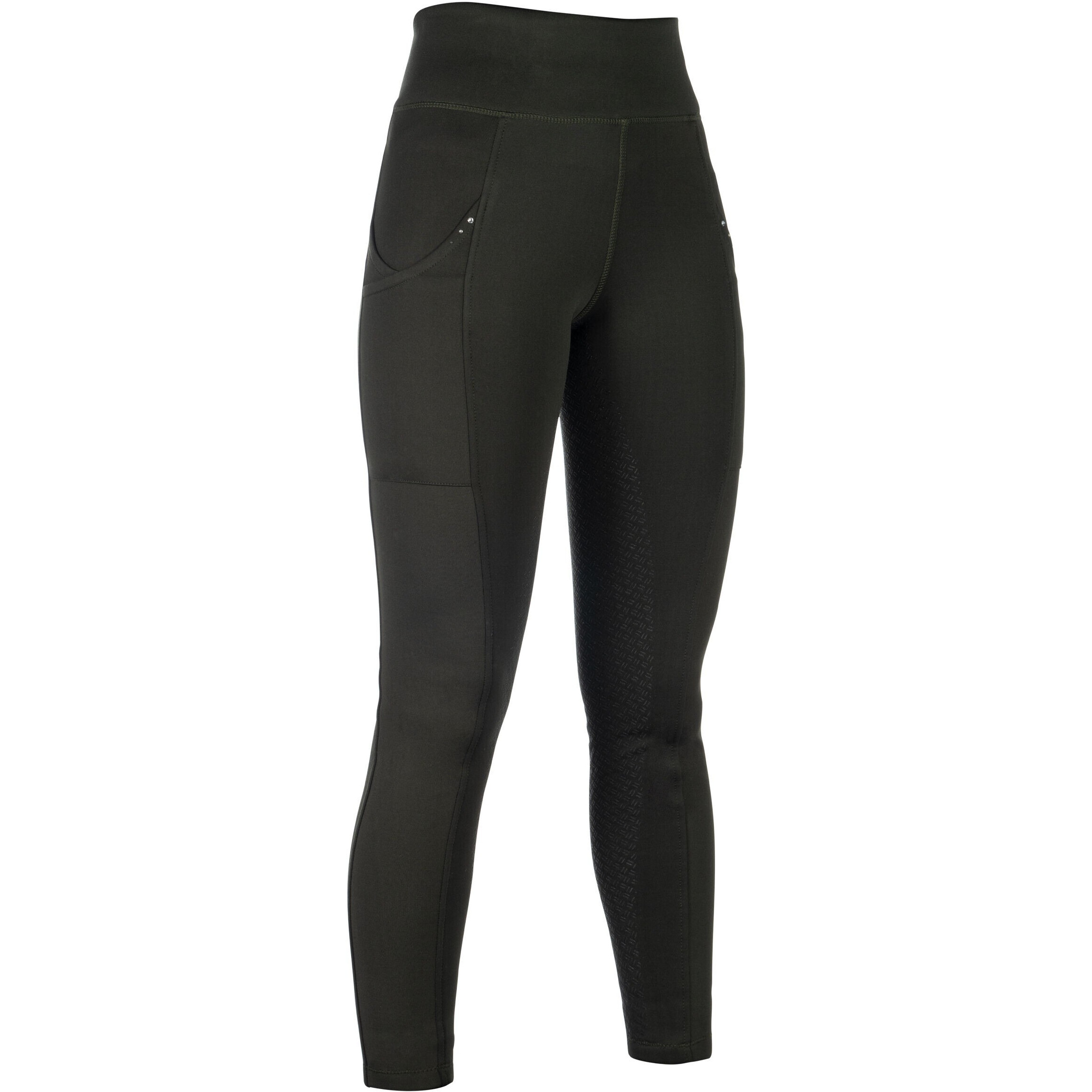 Winter Damen Reitleggings Silikon Vollbesatz COSY II STYLE khaki
