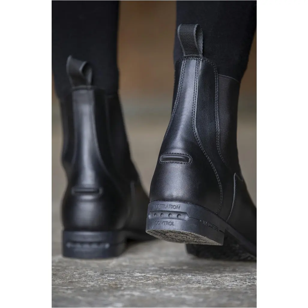 Reitstiefeletten recycelt ZÜRICH mit stoßdämpfender Sohle & Zip schwarz