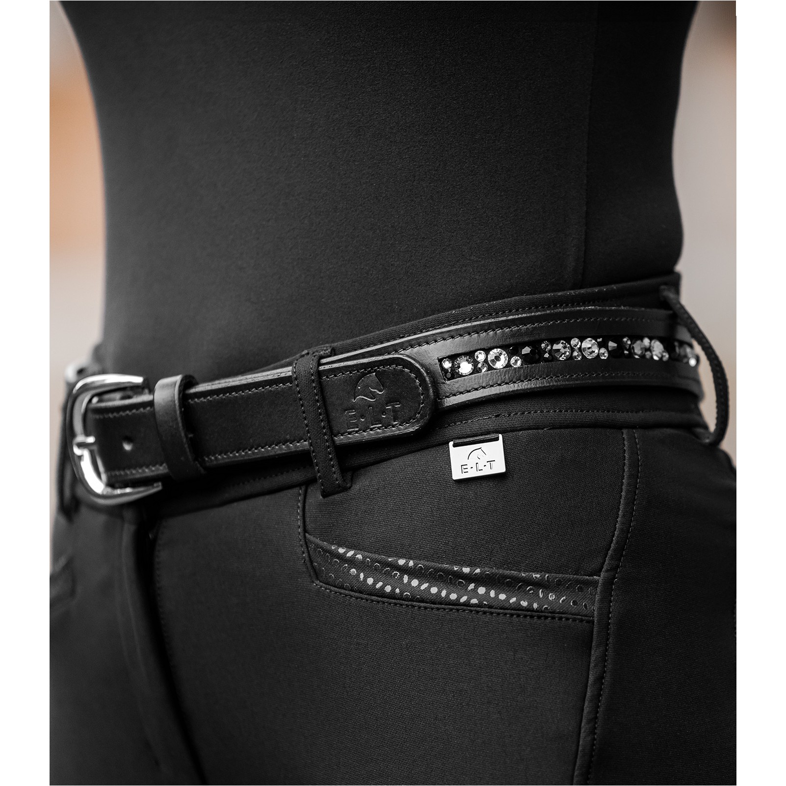 Damen Ledergürtel JEWEL schwarz