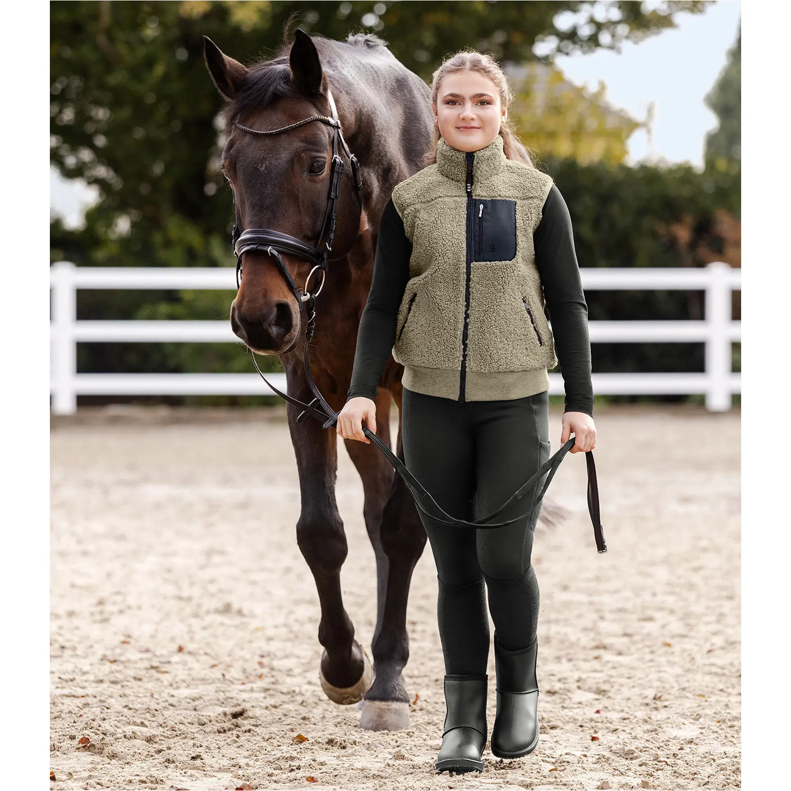 Teens Teddy Fleeceweste ALMA beigegrau Teens Teddy Fleeceweste ALMA beigegrau