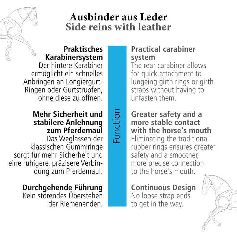 Ausbinder aus Leder schwarz