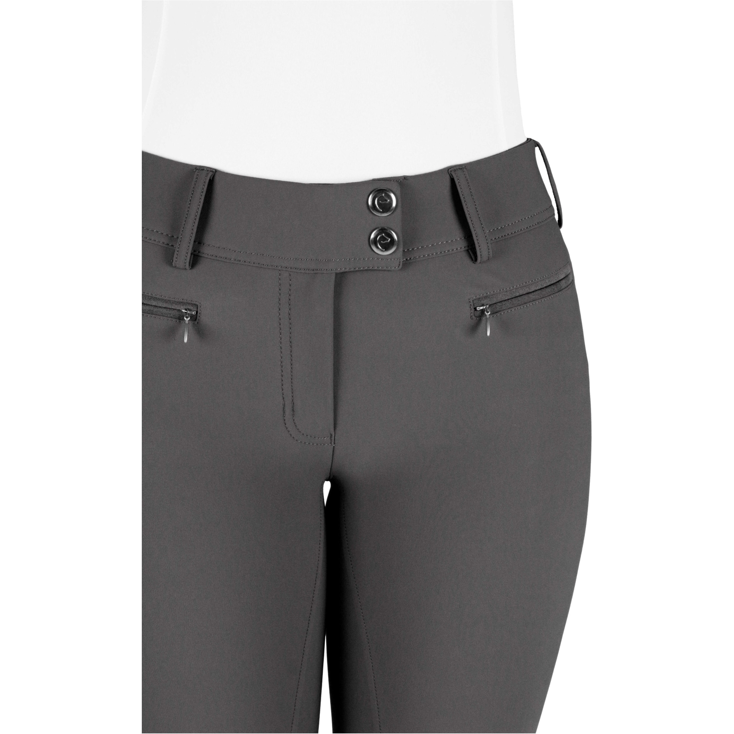 Damen Reithose Silikon Kniebesatz EK-SALLY anthrazit