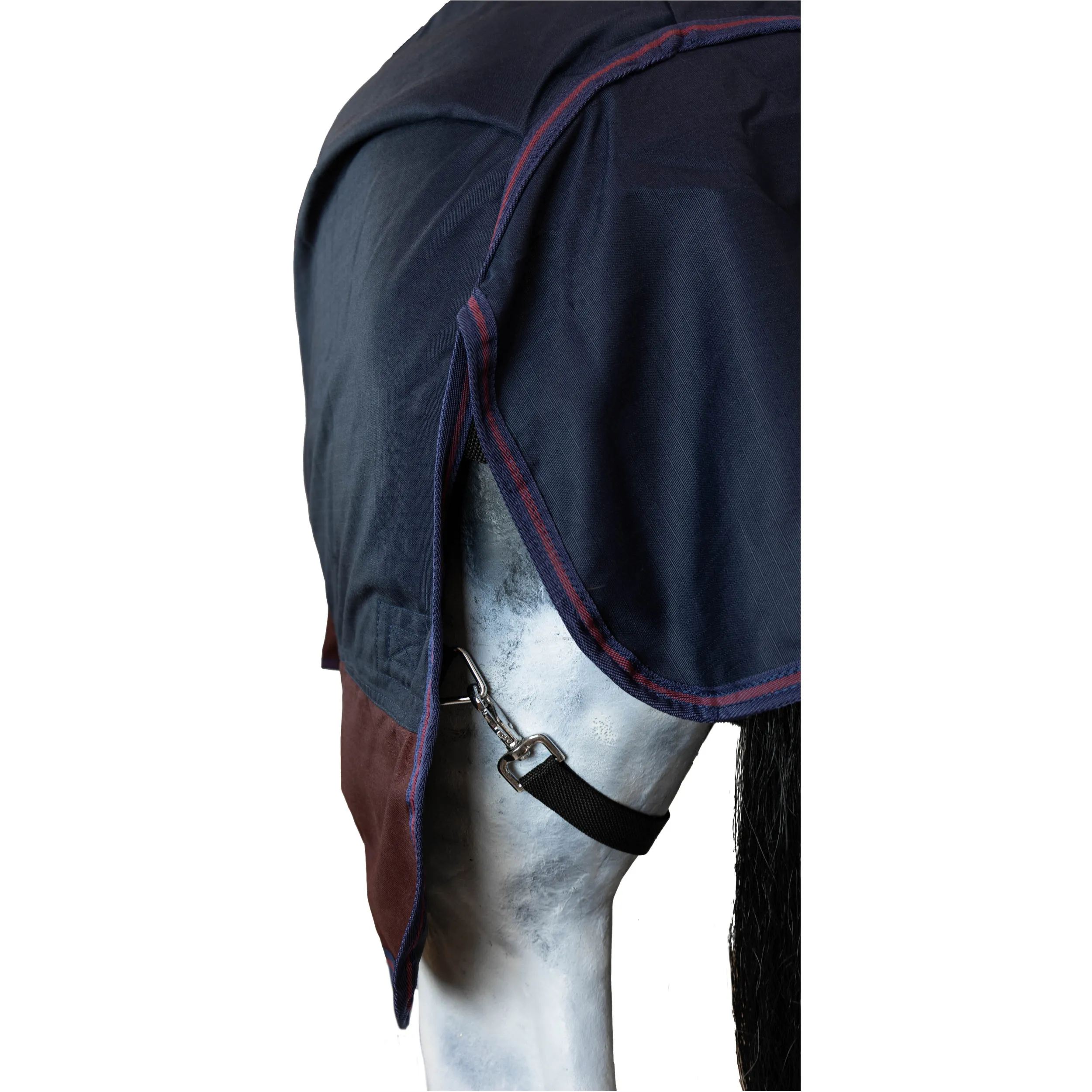 Winterdecke Full Neck 200g Füllung 600D BASICLINE marine/kastanie